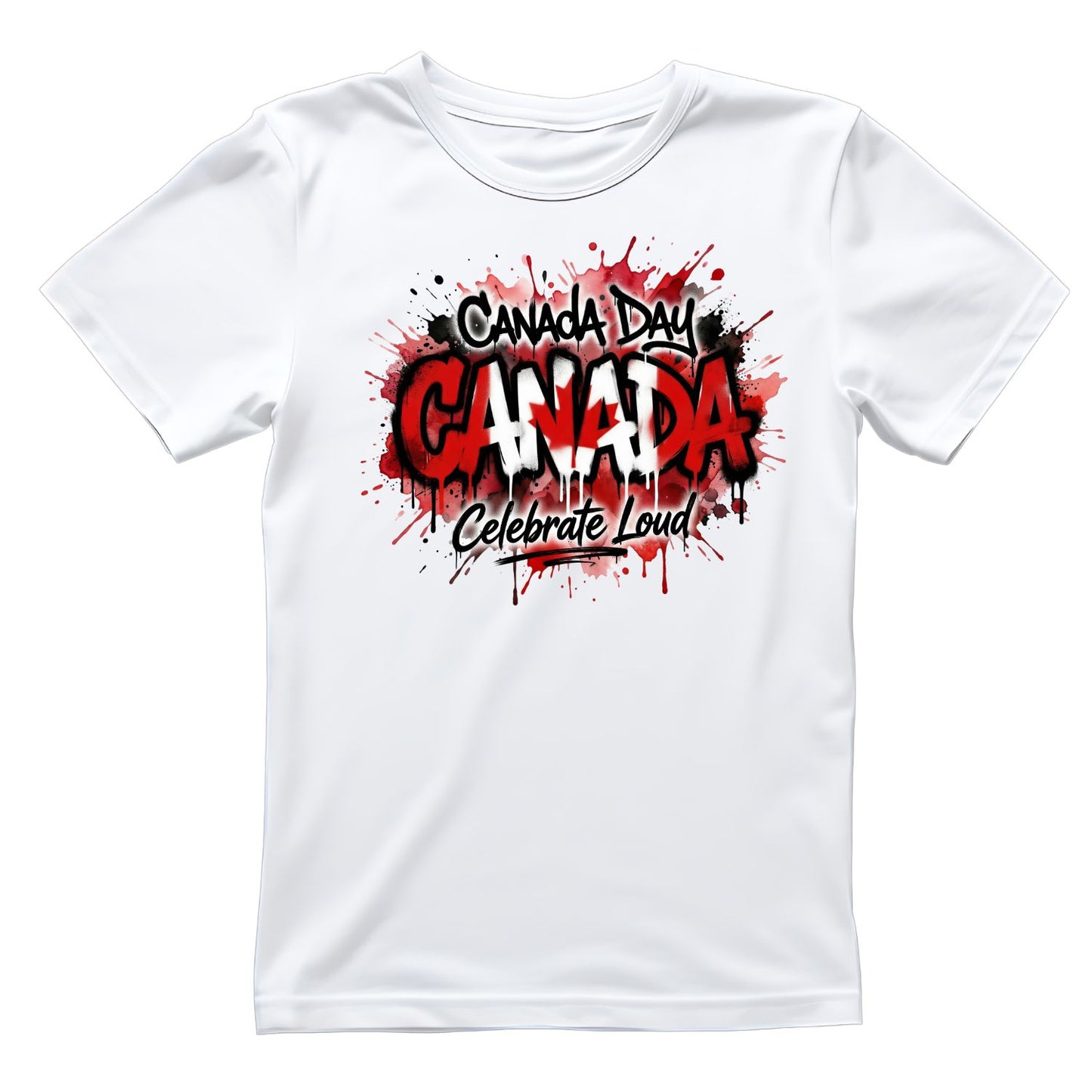 Graffiti Canada Day Canada Celebrate Loud T-Shirt | July 1st Graphic Tee | Shirt