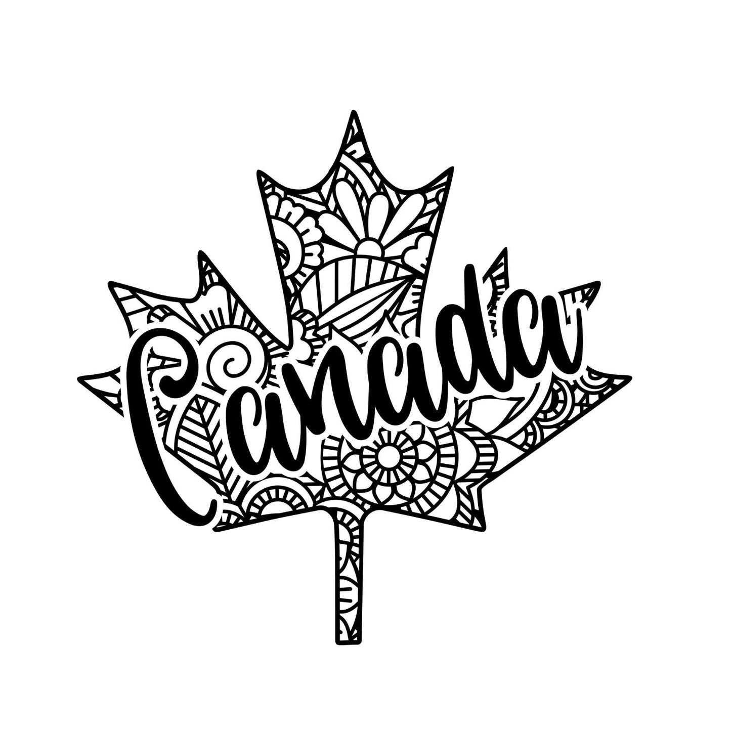 Canada Maple Leaf Mandala T-Shirt | July 1st Graphic Tee | Canada Day Shirt