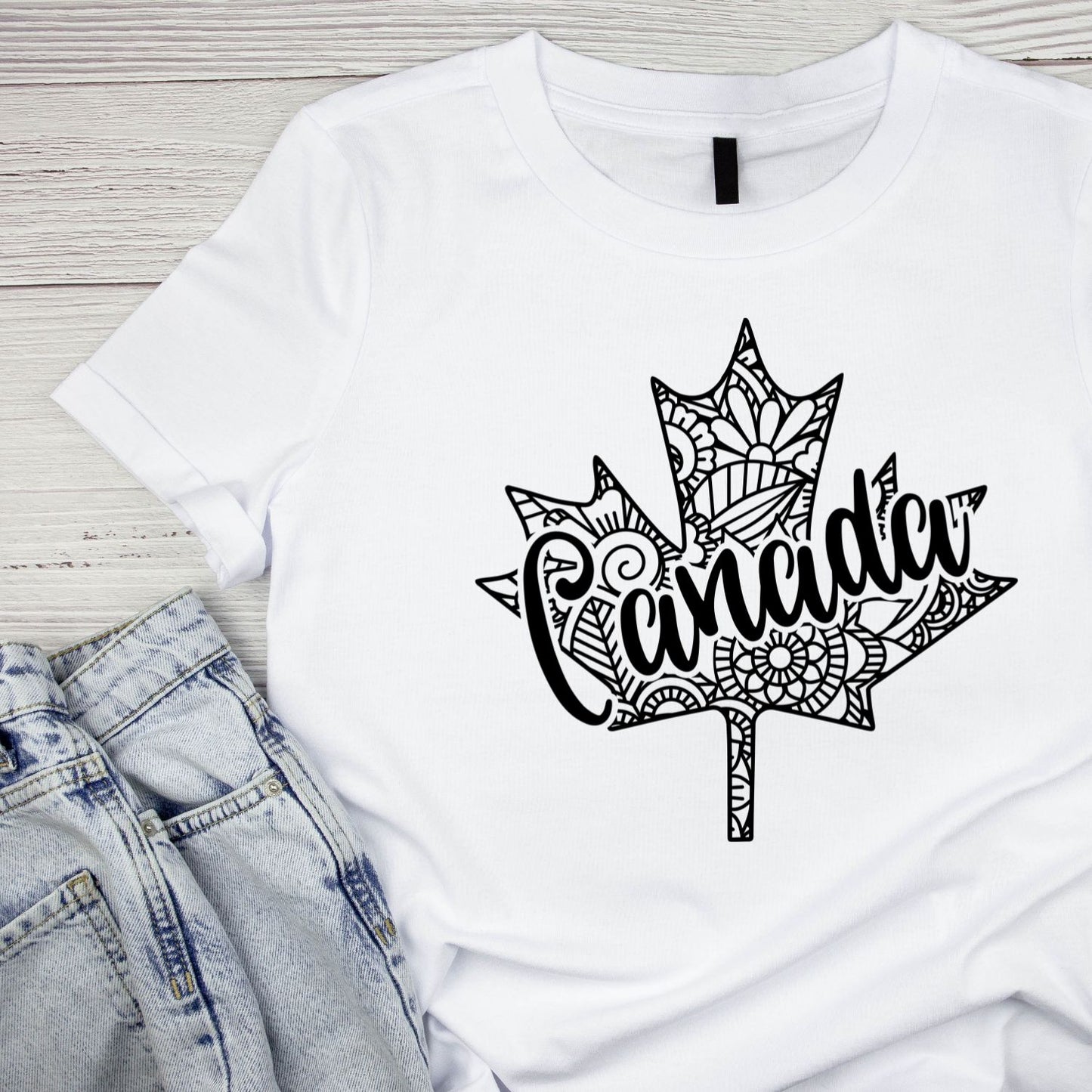 Canada Maple Leaf Mandala T-Shirt | July 1st Graphic Tee | Canada Day Shirt