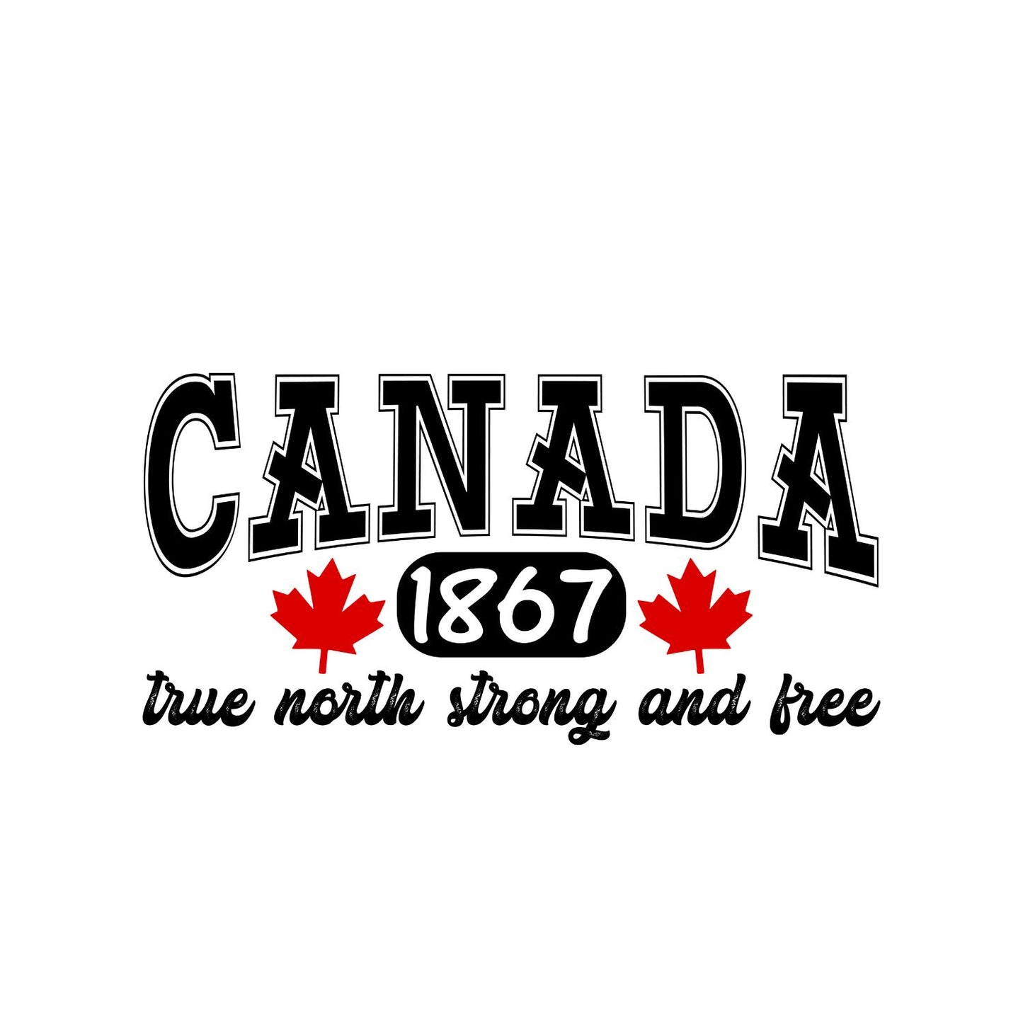 Canada 1867 True North Strong And Free T-Shirt | July 1st Graphic Tee | Canada Day Shirt