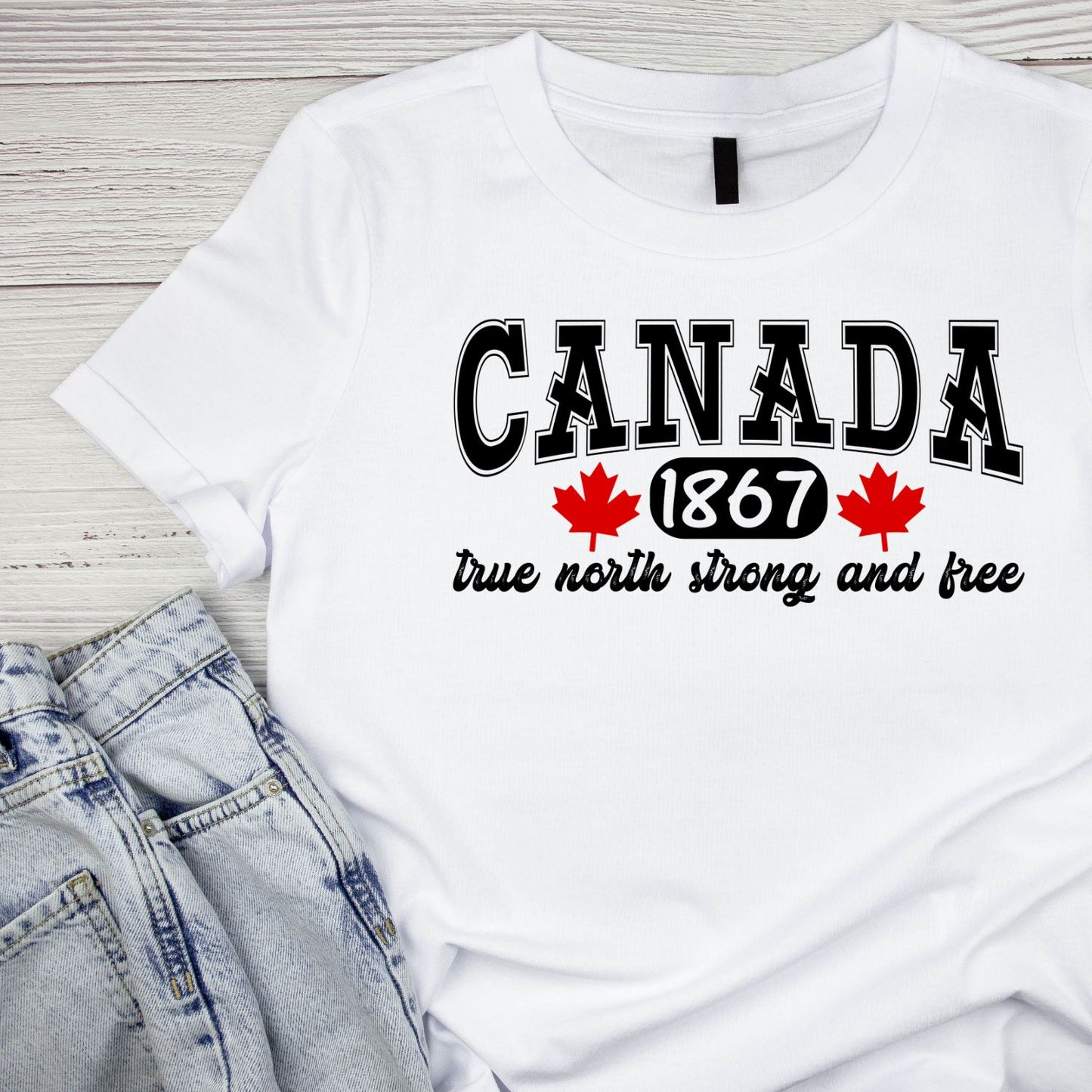 Canada 1867 True North Strong And Free T-Shirt | July 1st Graphic Tee | Canada Day Shirt