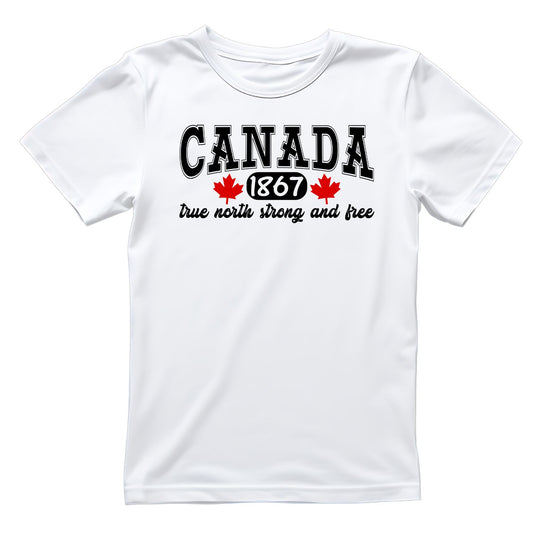 Canada 1867 True North Strong And Free T-Shirt | July 1st Graphic Tee | Canada Day Shirt