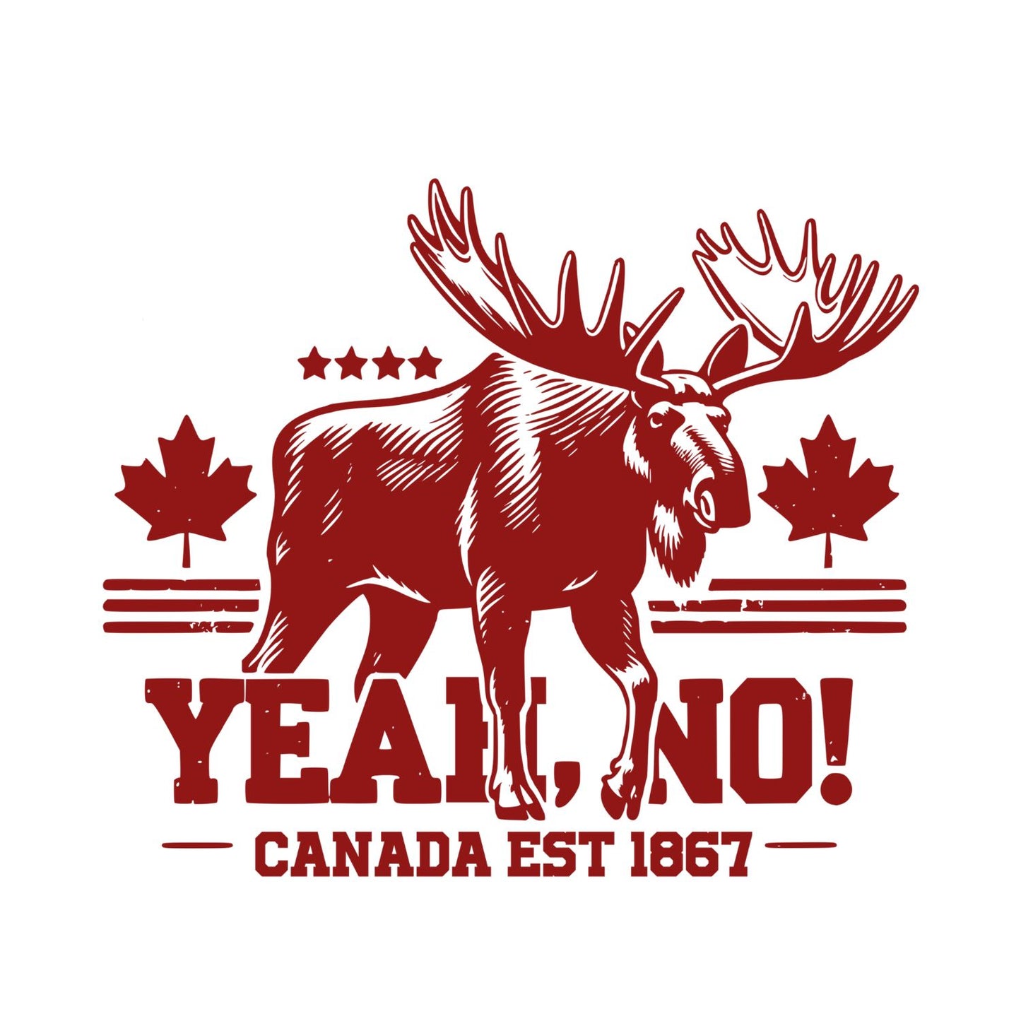 Yeah, No! Canada EST 1867 T-Shirt | July 1st Graphic Tee | Canada Day Shirt
