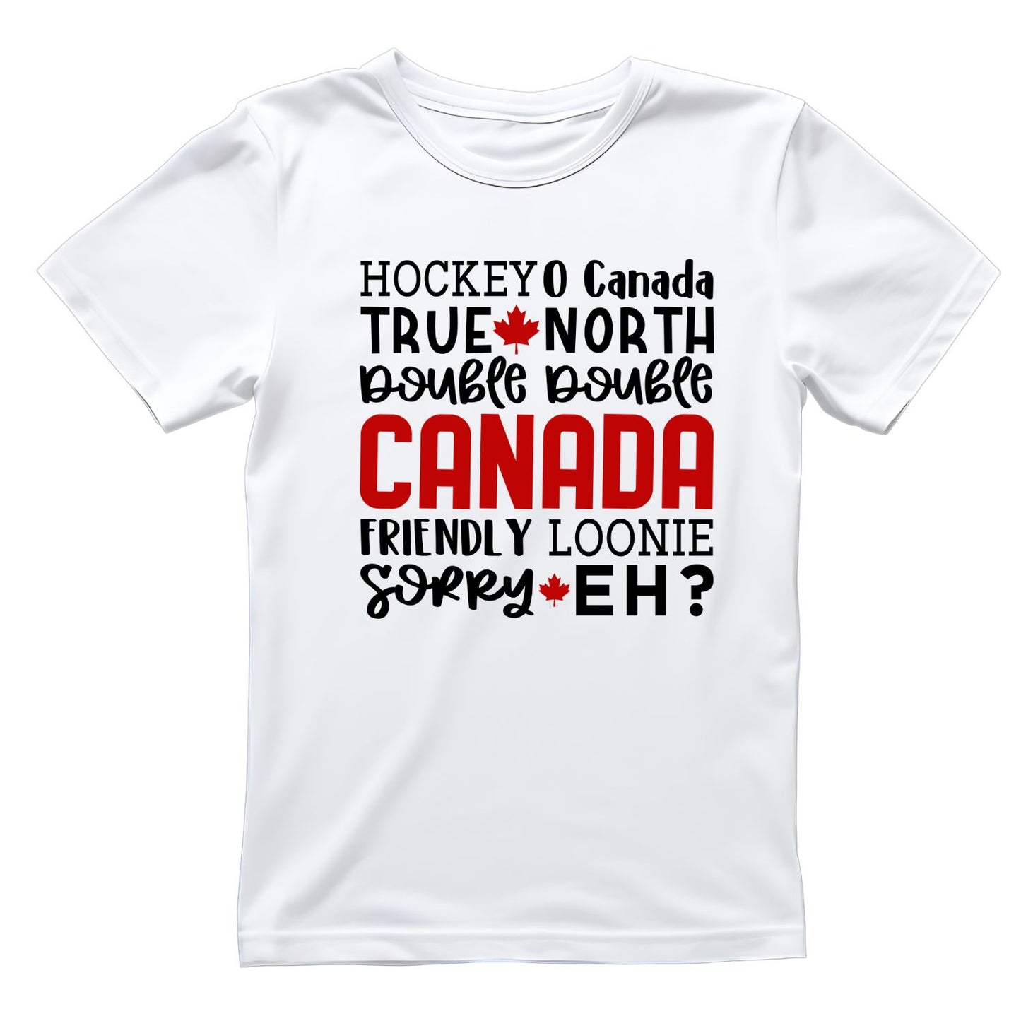 Hockey O Canada True North Double Double T-Shirt | July 1st Graphic Tee | Canada Day Shirt