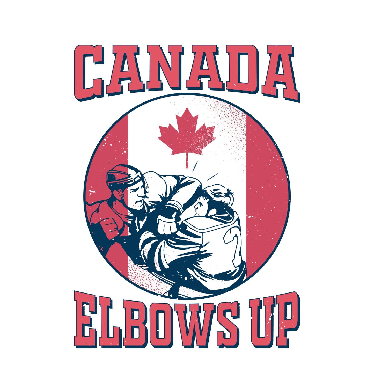 Canada Elbows Up Hockey Player Quote T-Shirt | July 1st Graphic Tee | Canada Day Shirt
