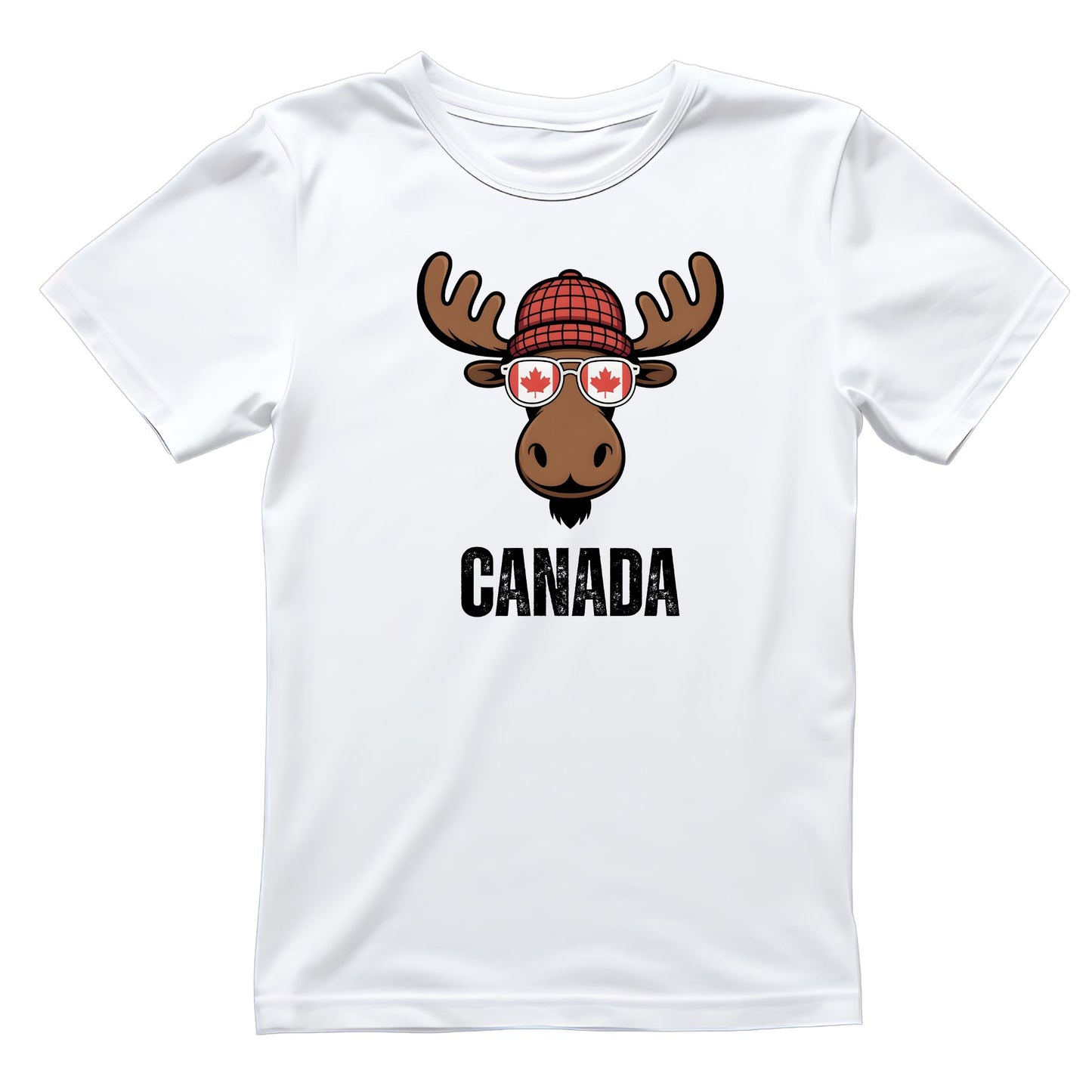 Canada Moose in Glasses T-Shirt | July 1st Graphic Tee | Canada Day Shirt