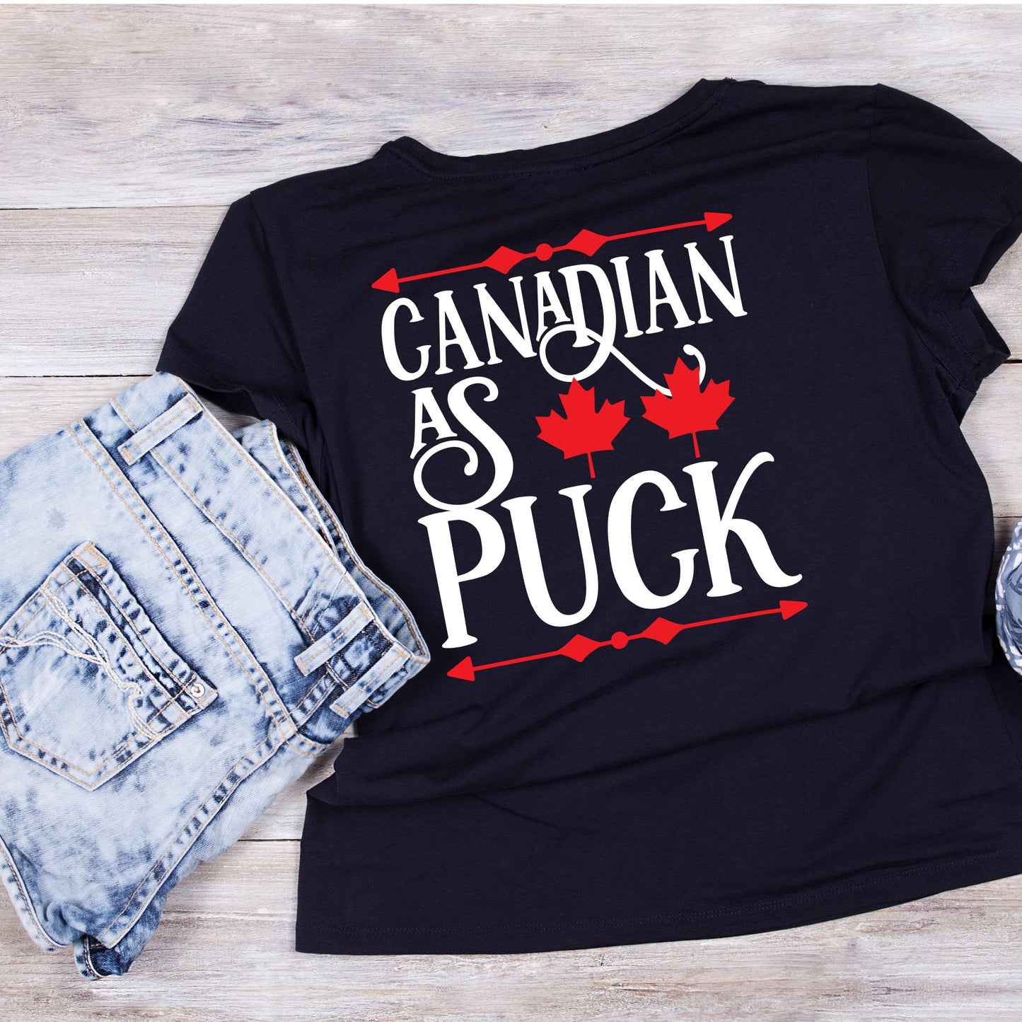 Canadian As Puck T-Shirt | July 1st Graphic Tee | Canada Day Shirt