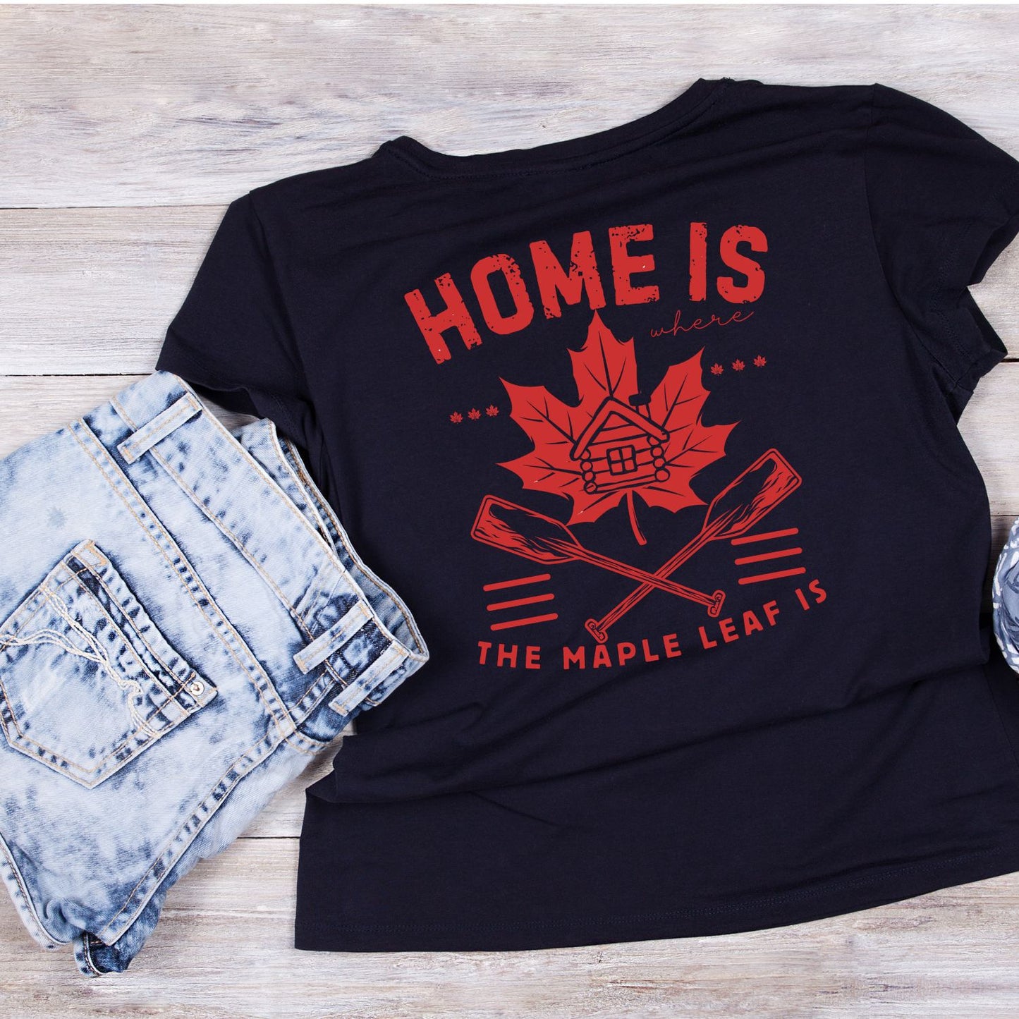 Home Is Where The Maple Leaf Is T-Shirt | July 1st Graphic Tee | Canada Day Shirt