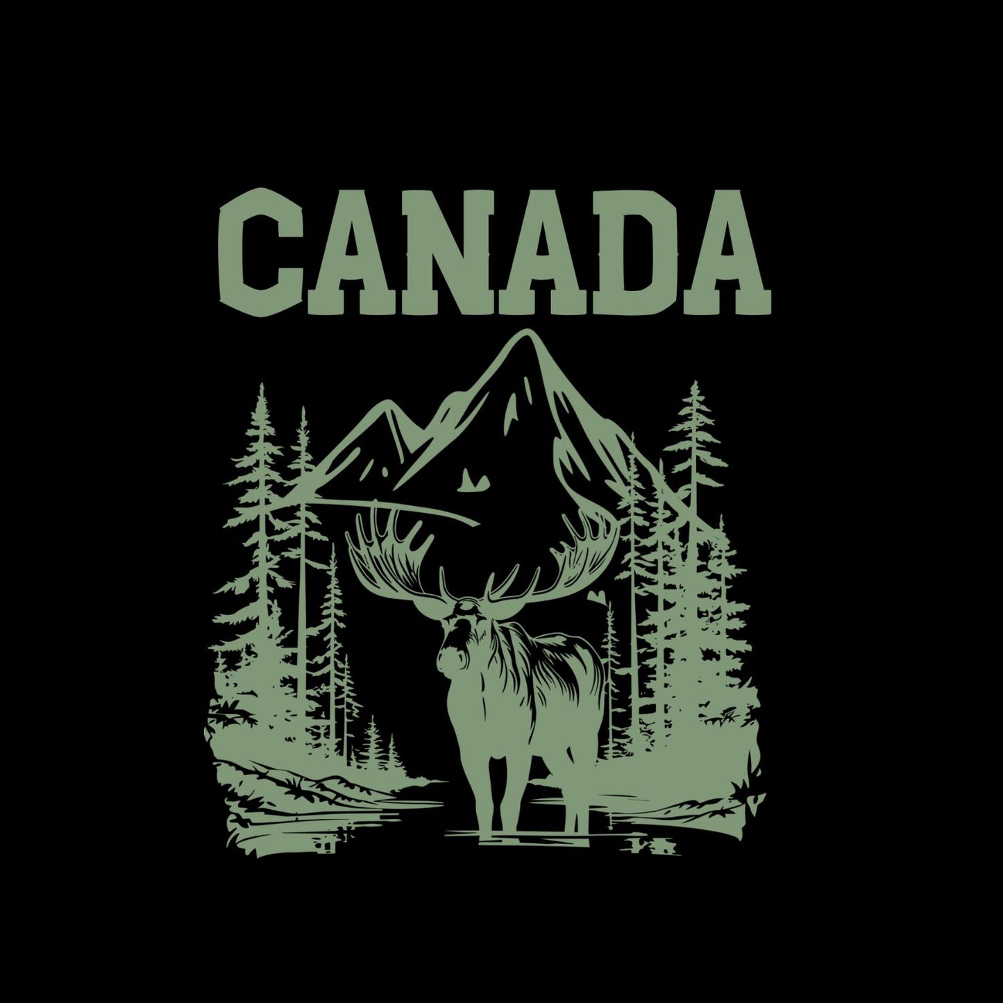CANADA moose Mountains T-Shirt | July 1st Graphic Tee | Canada Day Shirt