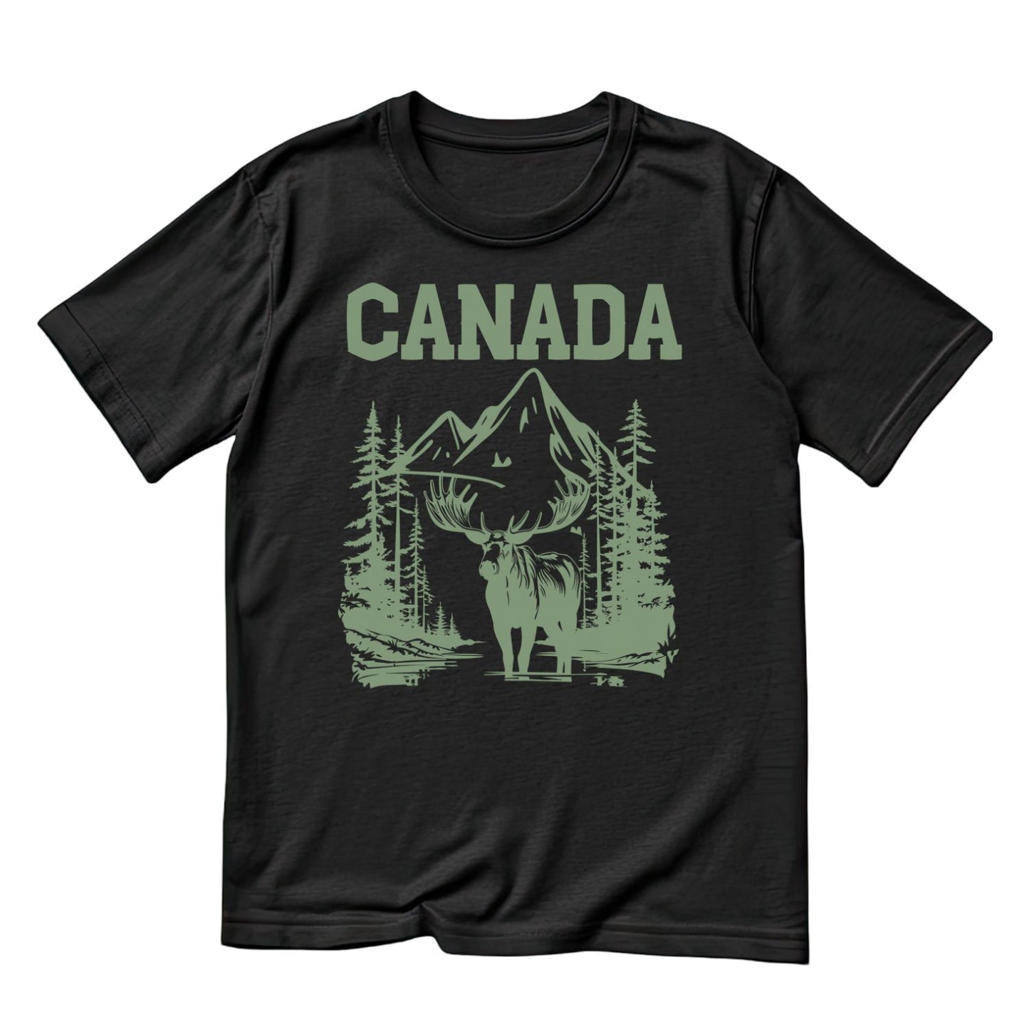 CANADA moose Mountains T-Shirt | July 1st Graphic Tee | Canada Day Shirt