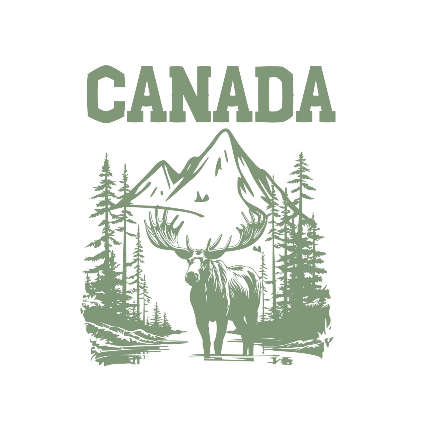 CANADA moose Mountains T-Shirt | July 1st Graphic Tee | Canada Day Shirt