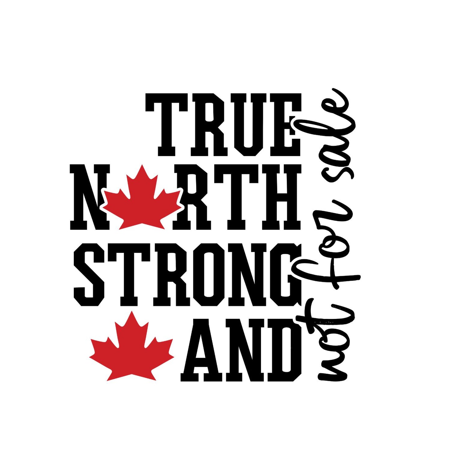 True North Strong And Not For Sale T-Shirt | July 1st Graphic Tee | Canada Day Shirt
