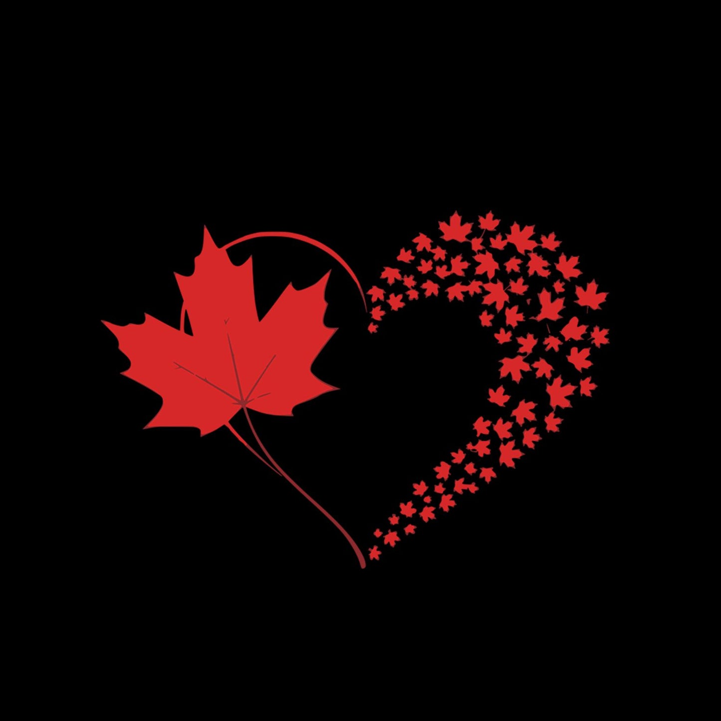 Heart & Maple Leaf T-Shirt | July 1st Graphic Tee | Canada Day Shirt