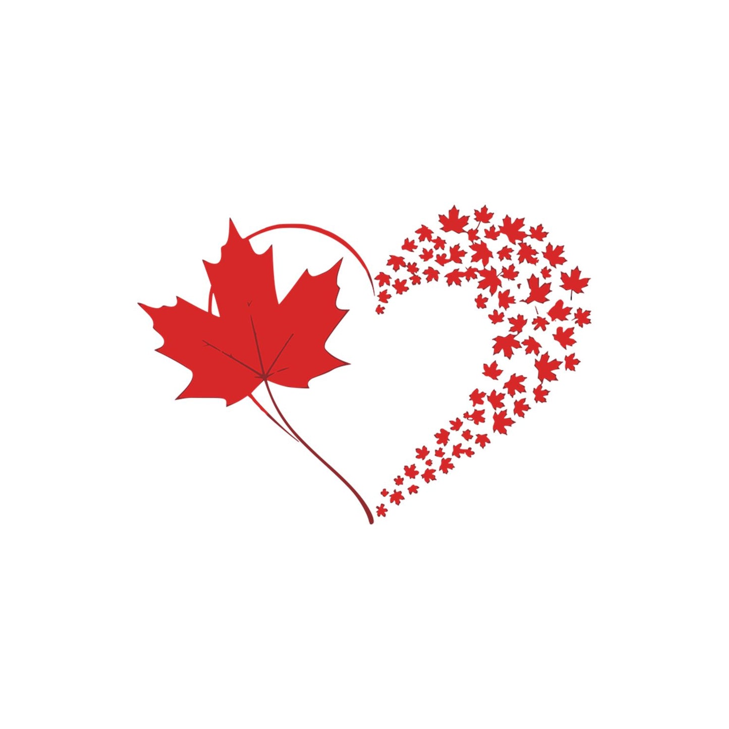 Heart & Maple Leaf T-Shirt | July 1st Graphic Tee | Canada Day Shirt