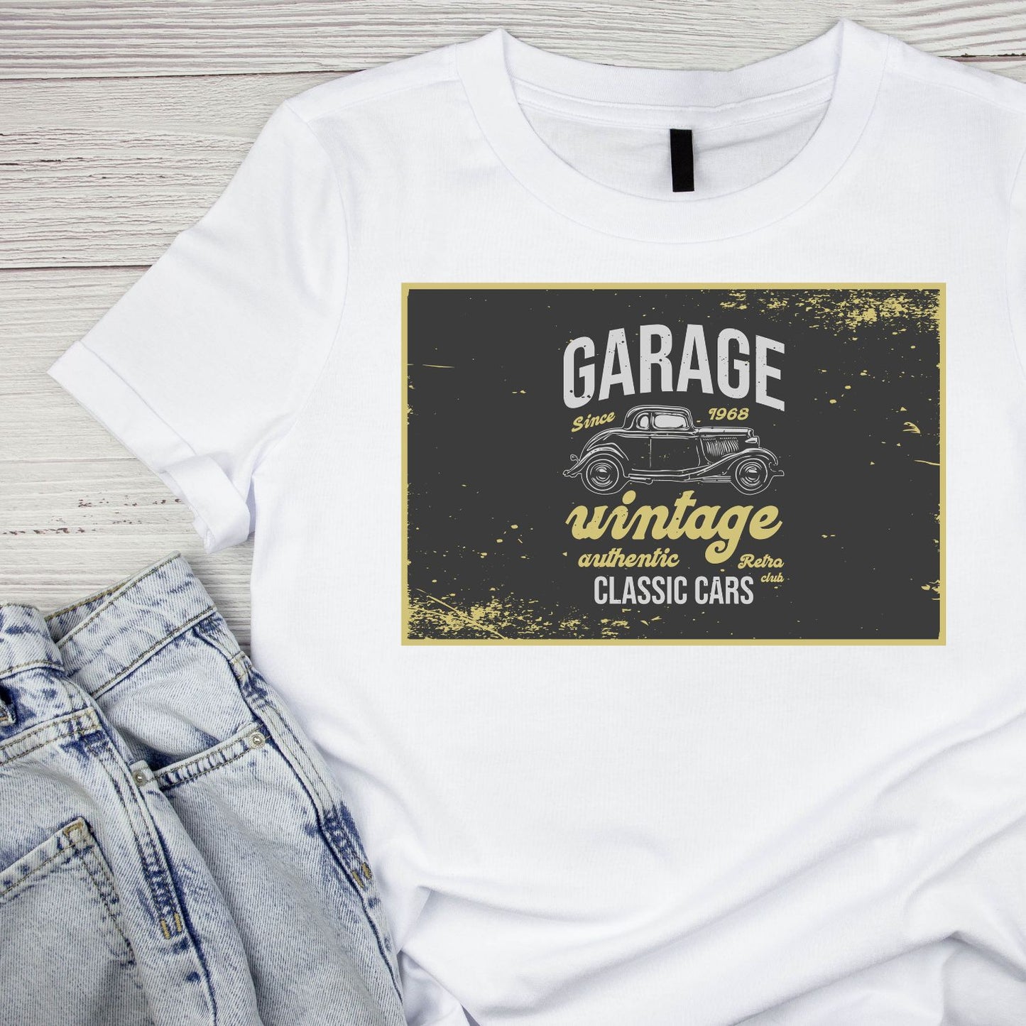 Cars Since 1968 Vintage Authentic Club Classic Cars T-shirt |  Cars | Mechanic | Mens
