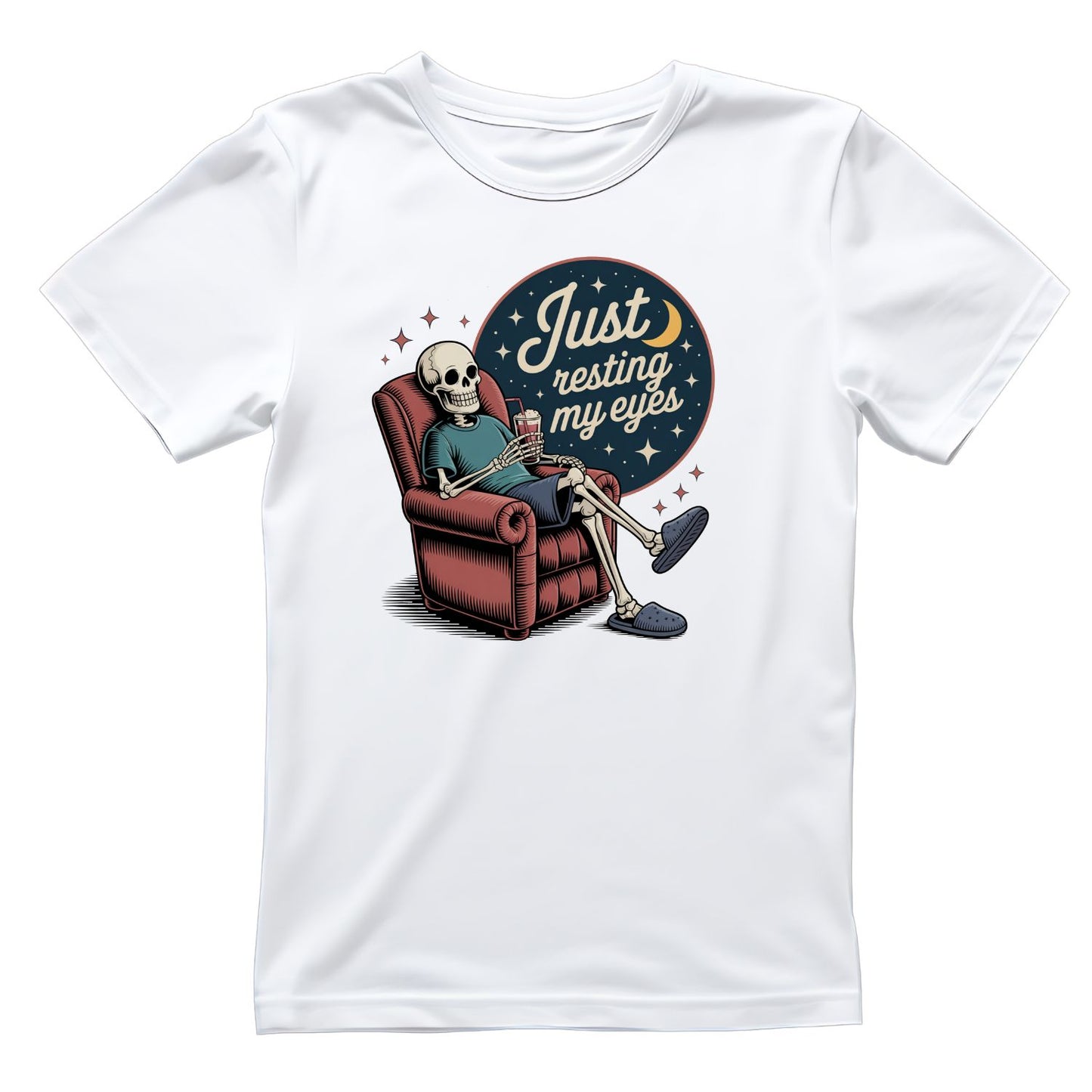 Just Resting My Eyes T-shirt |  Beer | Skeleton | Mens | Father’s Day | Birthday