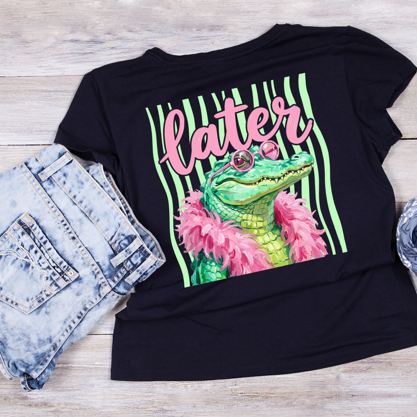 Later Alligator Boa T-Shirt | Summer Graphic Tee | Beach Shirt
