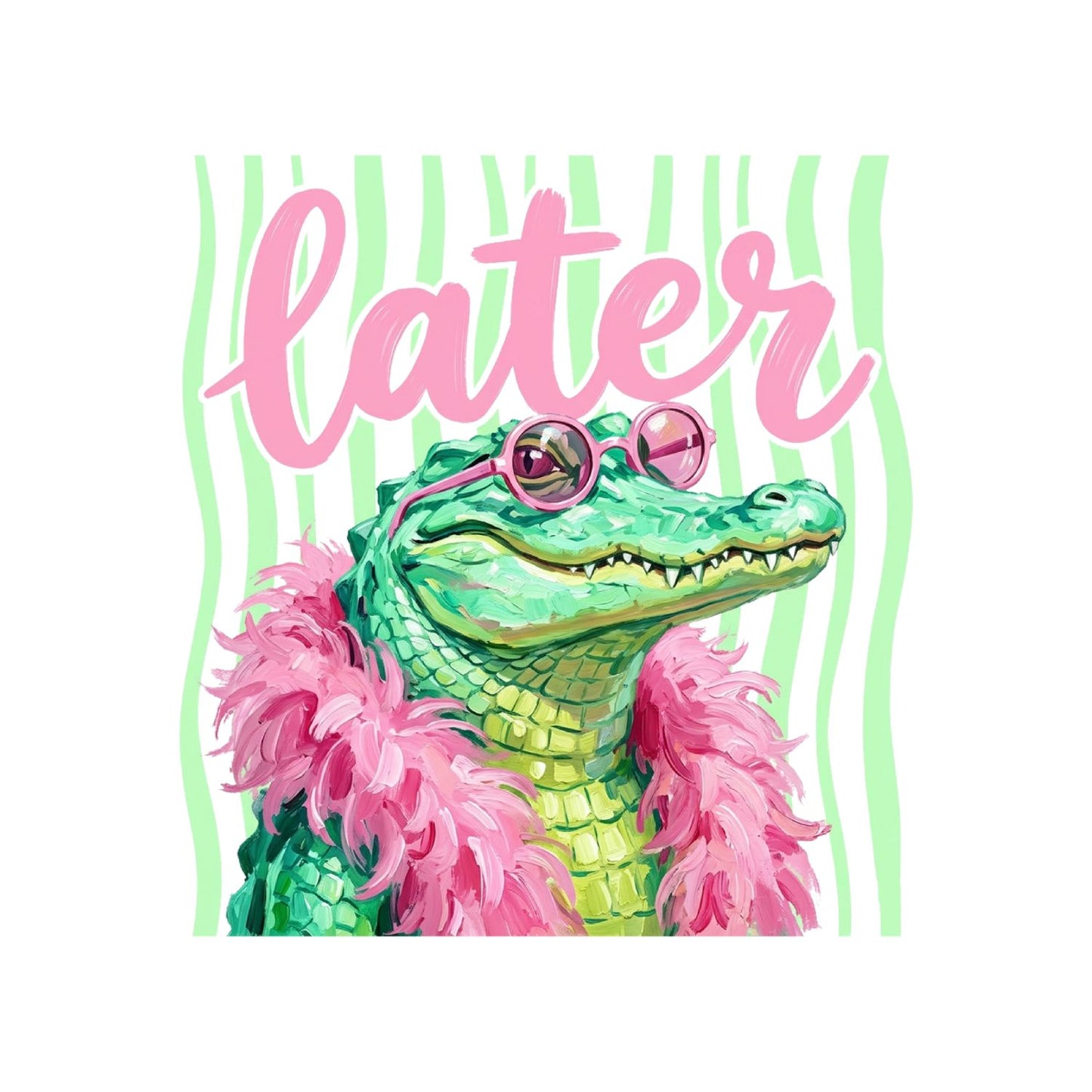 Later Alligator Boa T-Shirt | Summer Graphic Tee | Beach Shirt