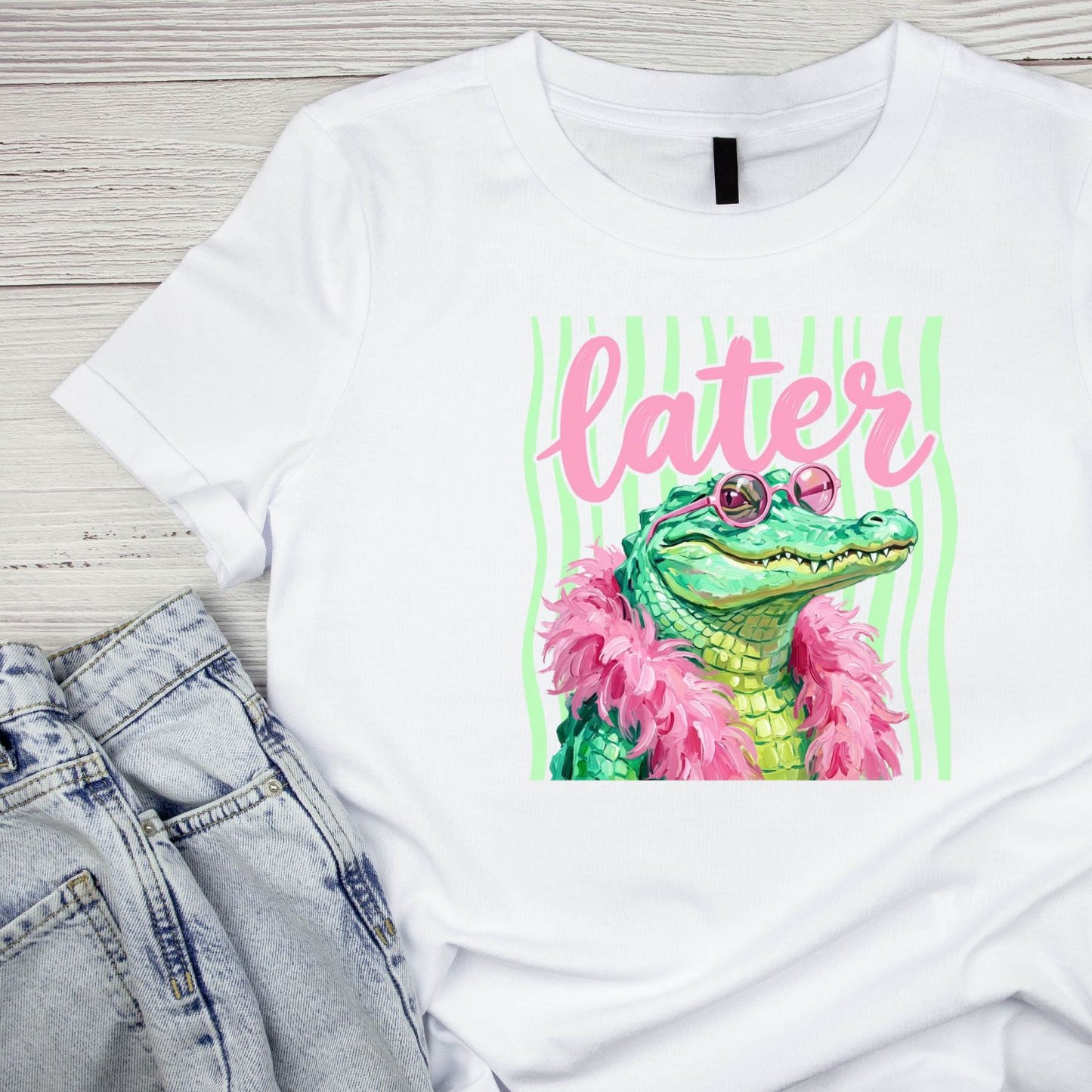 Later Alligator Boa T-Shirt | Summer Graphic Tee | Beach Shirt