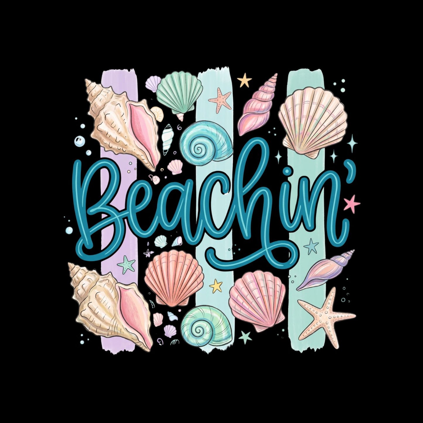 Beachin’ Seashells T-Shirt | Summer Graphic Tee | Beach Shirt