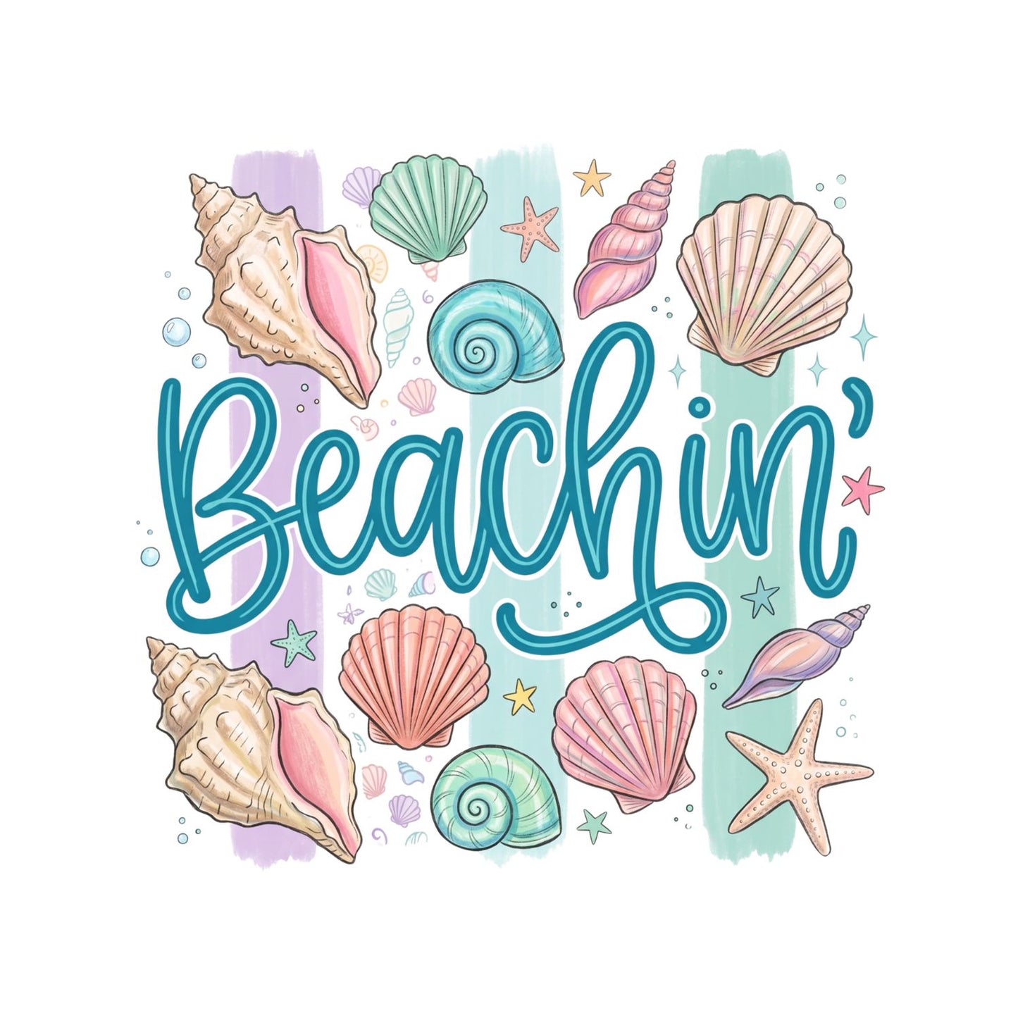 Beachin’ Seashells T-Shirt | Summer Graphic Tee | Beach Shirt