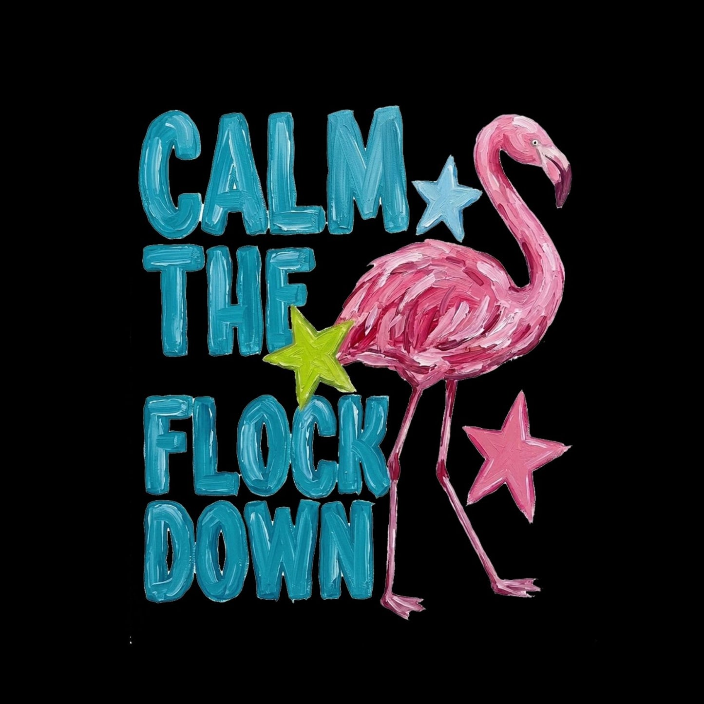 Calm The Flock Down Flamingo Shirt | Summer Graphic Tee | Beach Shirt