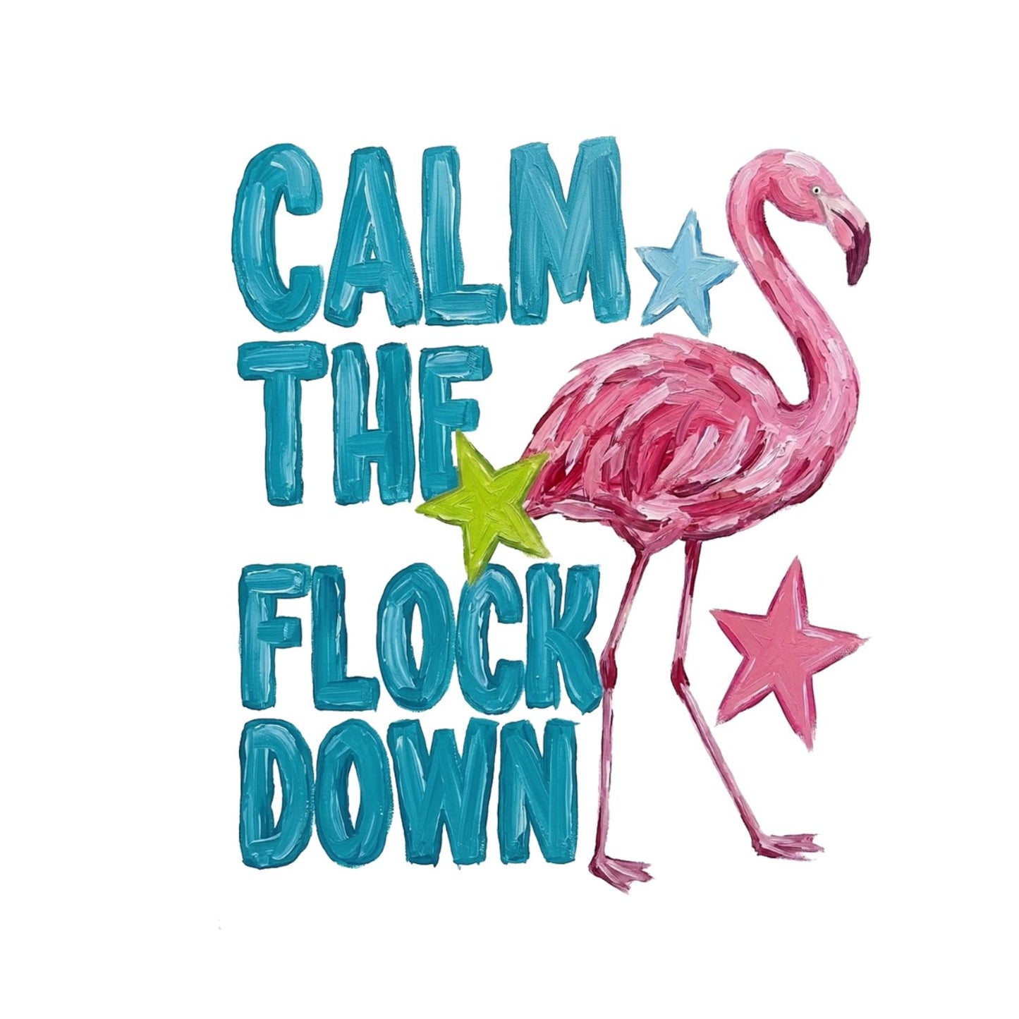 Calm The Flock Down Flamingo Shirt | Summer Graphic Tee | Beach Shirt