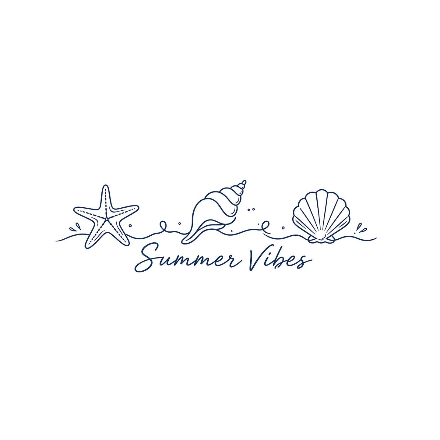 Summer Vibes Seashells T-Shirt | Summer Graphic Tee | Beach Shirt