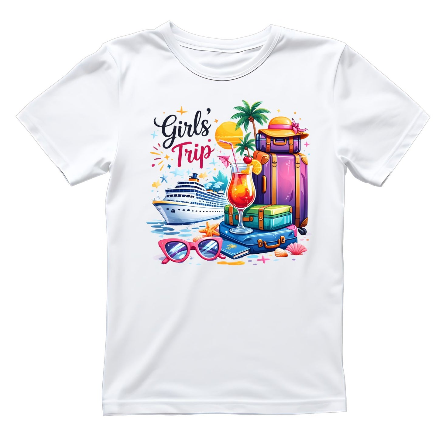 Girl’s Trip Vacation T-Shirt | Summer Graphic Tee | Beach Shirt