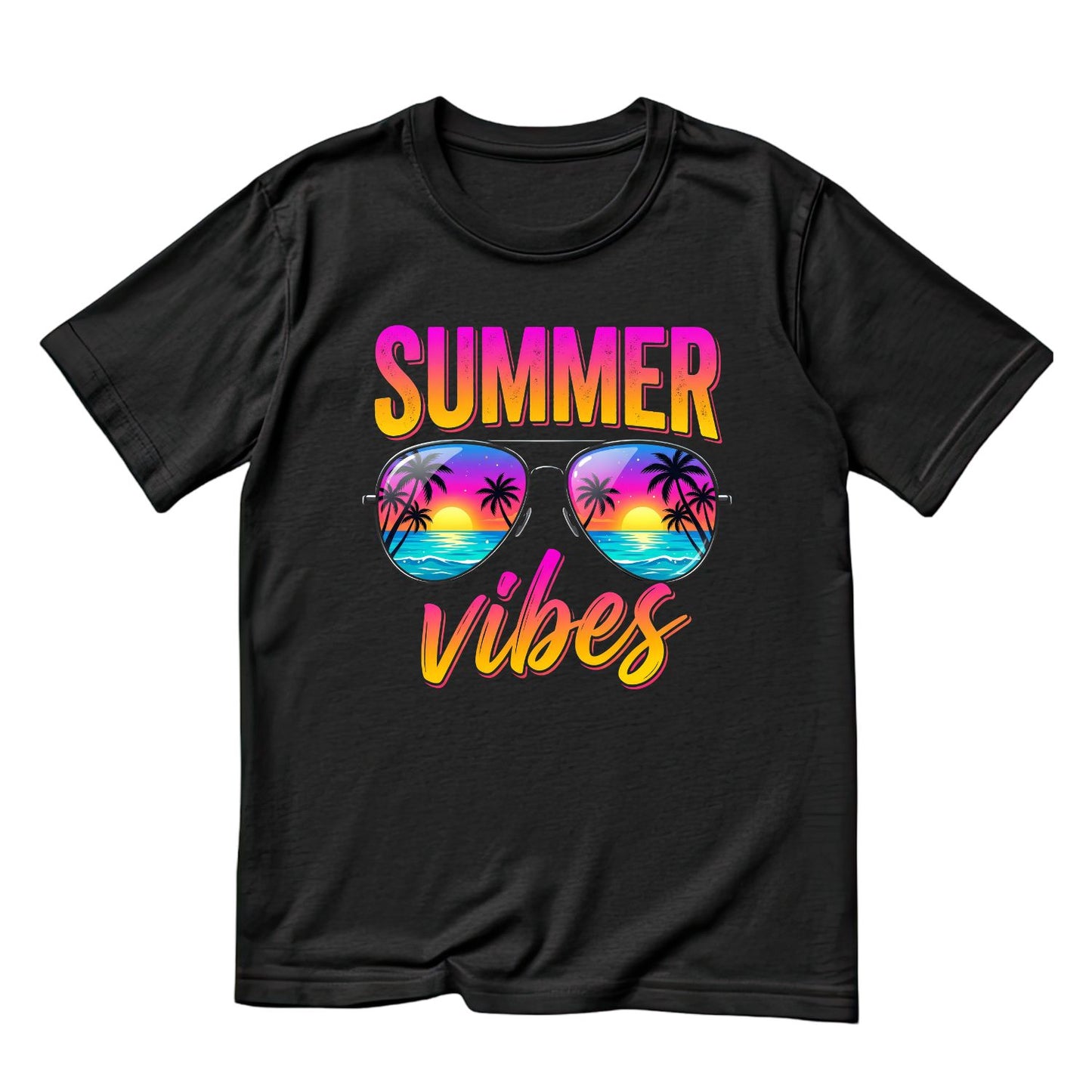 Summer Vibes Bright Sunglasses T-Shirt | Summer Graphic Tee | Beach Shirt