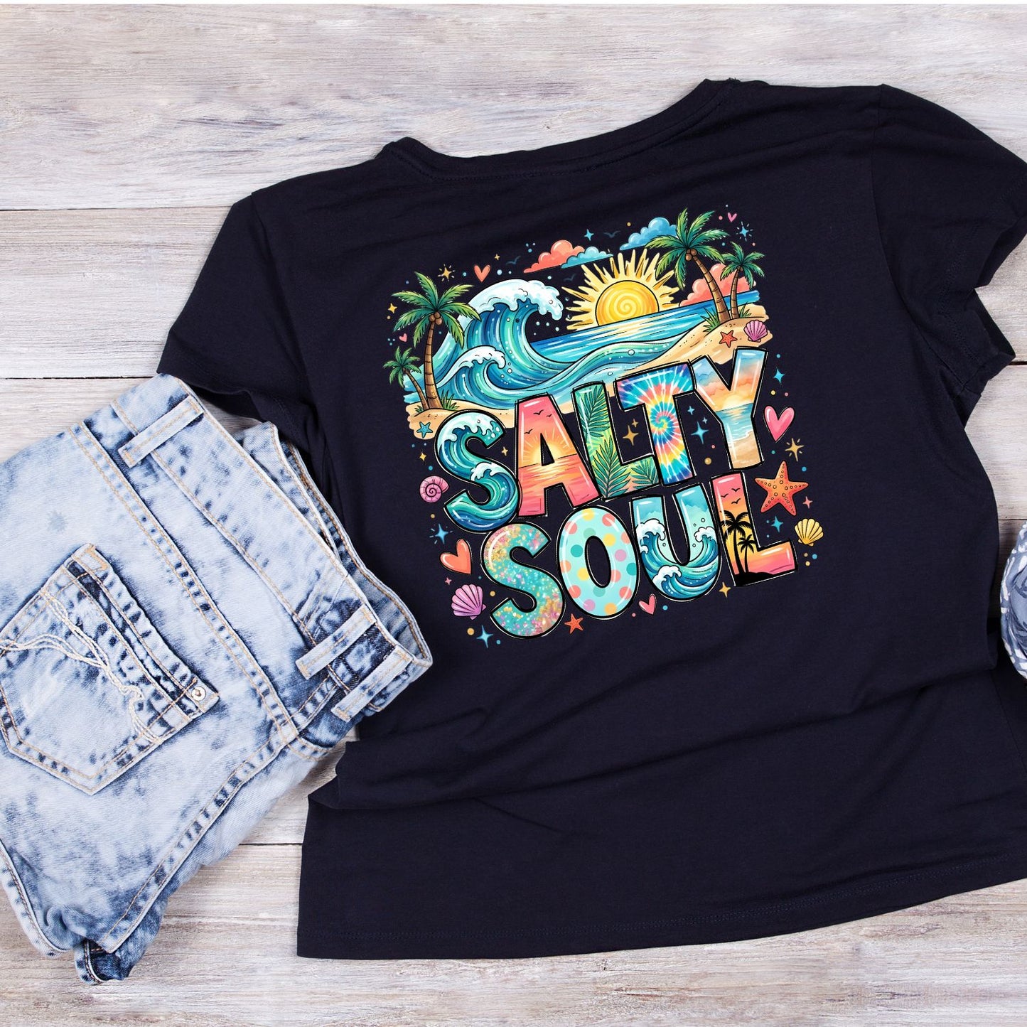 Salty Soul Beach T-Shirt | Summer Graphic Tee | Beach Shirt