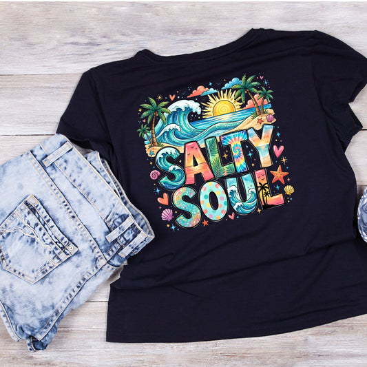 Salty Soul Beach T-Shirt | Summer Graphic Tee | Beach Shirt