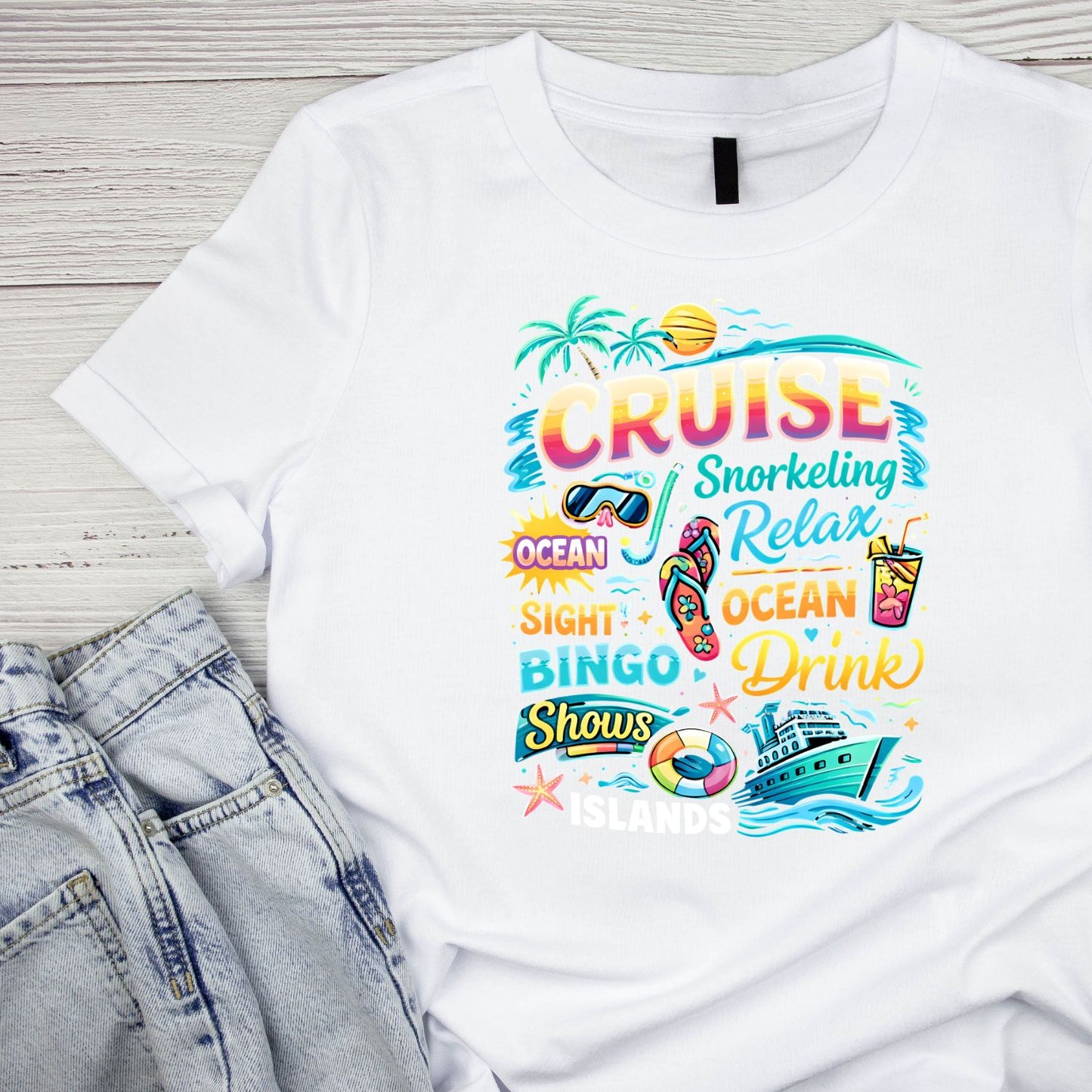 Cruise Snorkelling Relax T-Shirt | Summer Graphic Tee | Beach Shirt