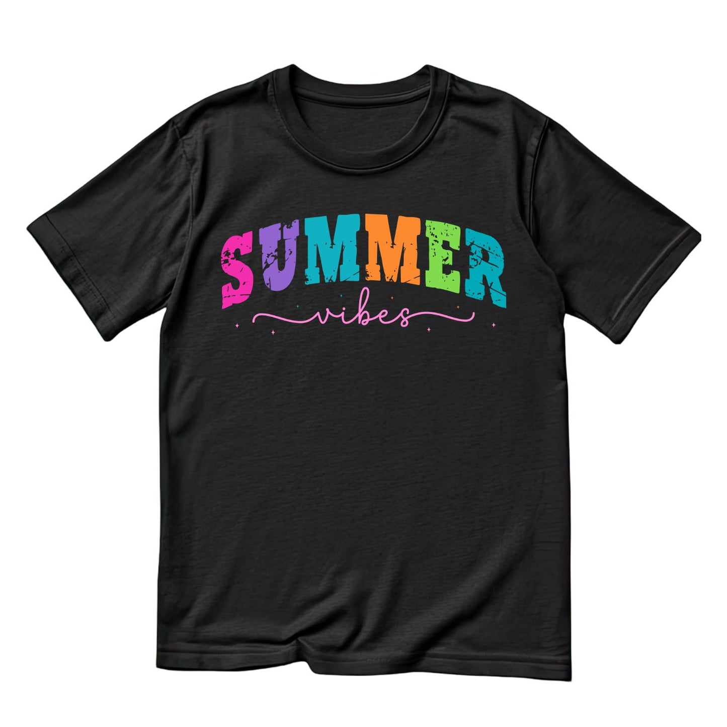 Summer Vibes Varsity Style T-Shirt | Summer Graphic Tee | Beach Shirt