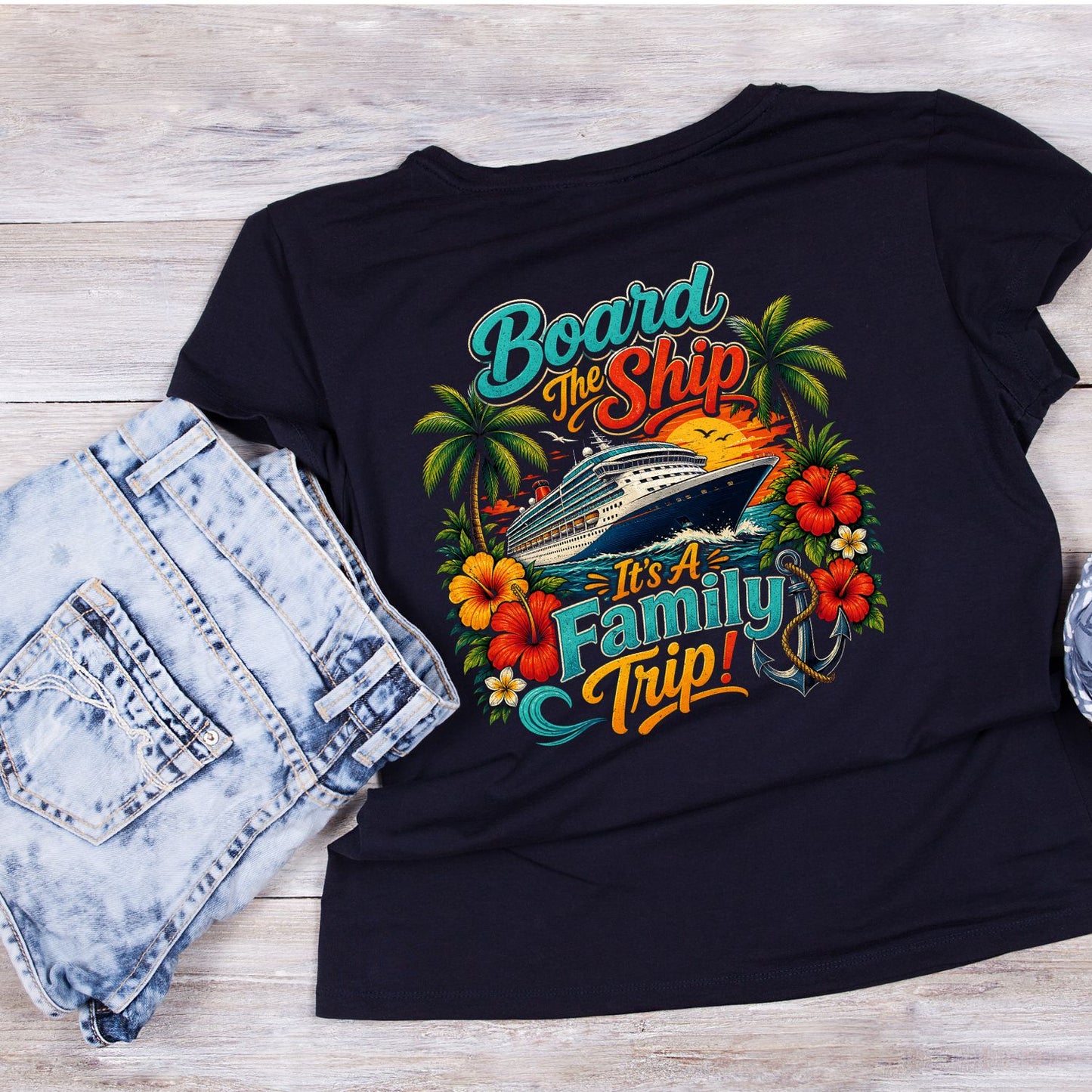 Board The Ship It’s A Family Trip T-Shirt | Vacation Graphic Tee | Family Shirt