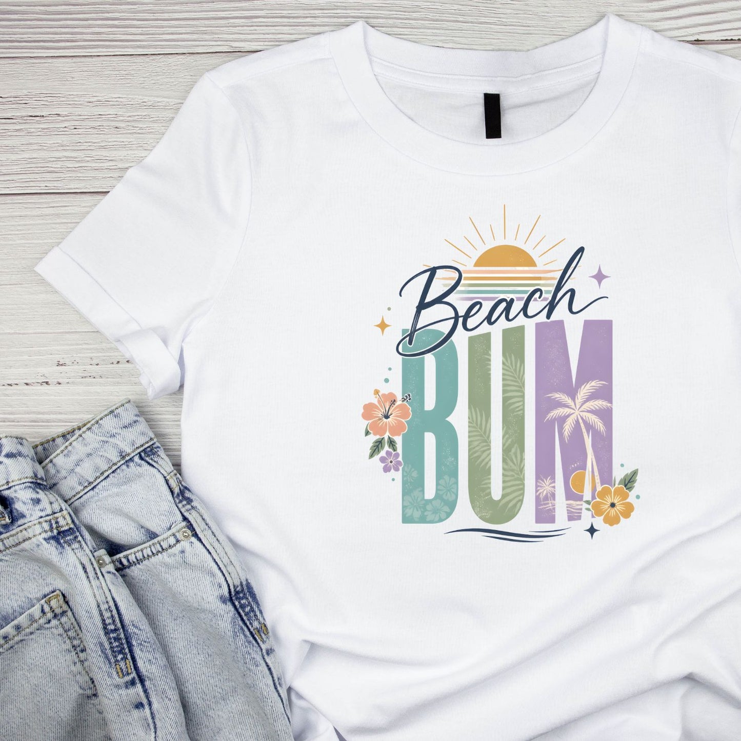 Beach Bum T-Shirt | Summer Graphic Tee | Beach Shirt