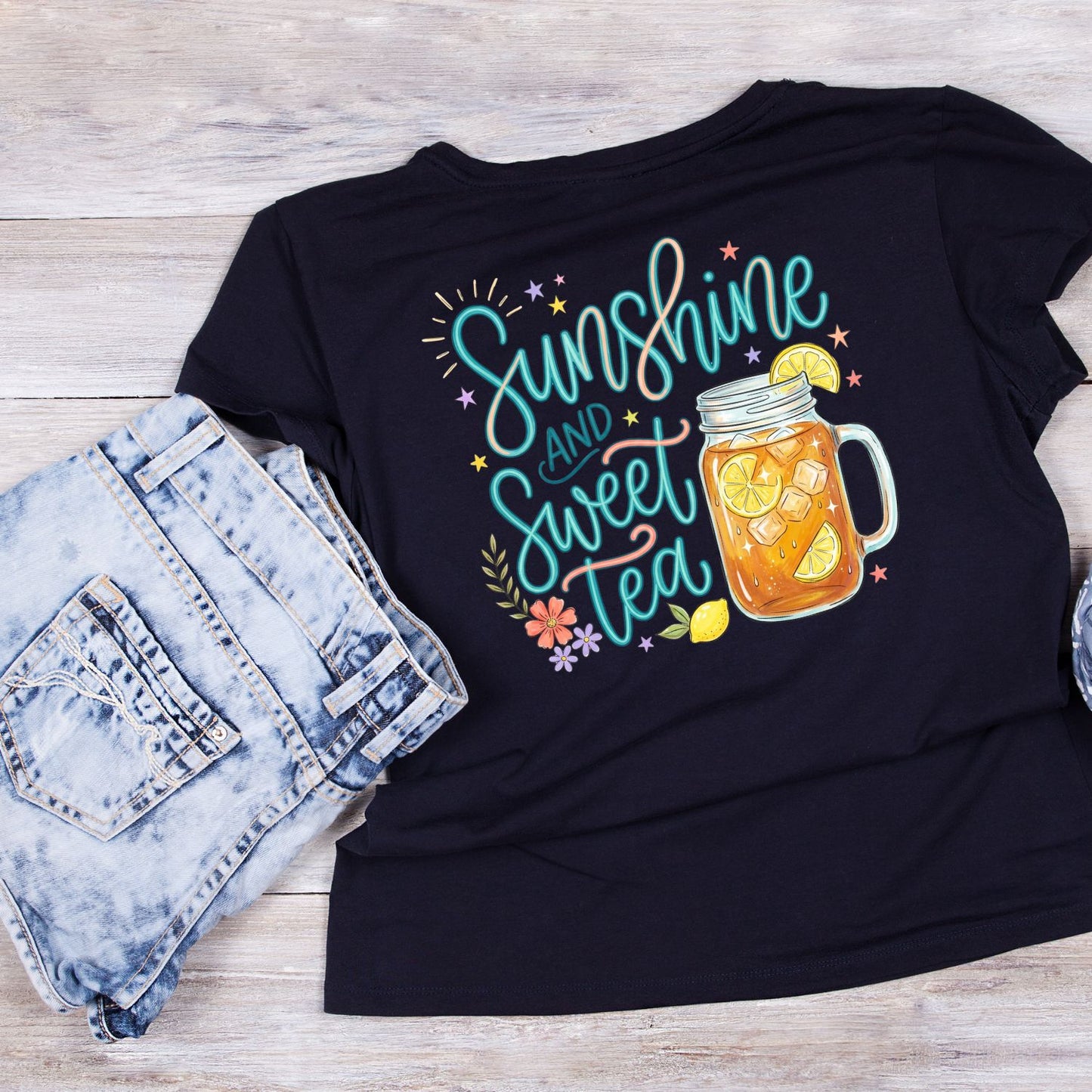 Sunshine And Sweet Tea T-Shirt | Summer Graphic Tee | Beach Shirt