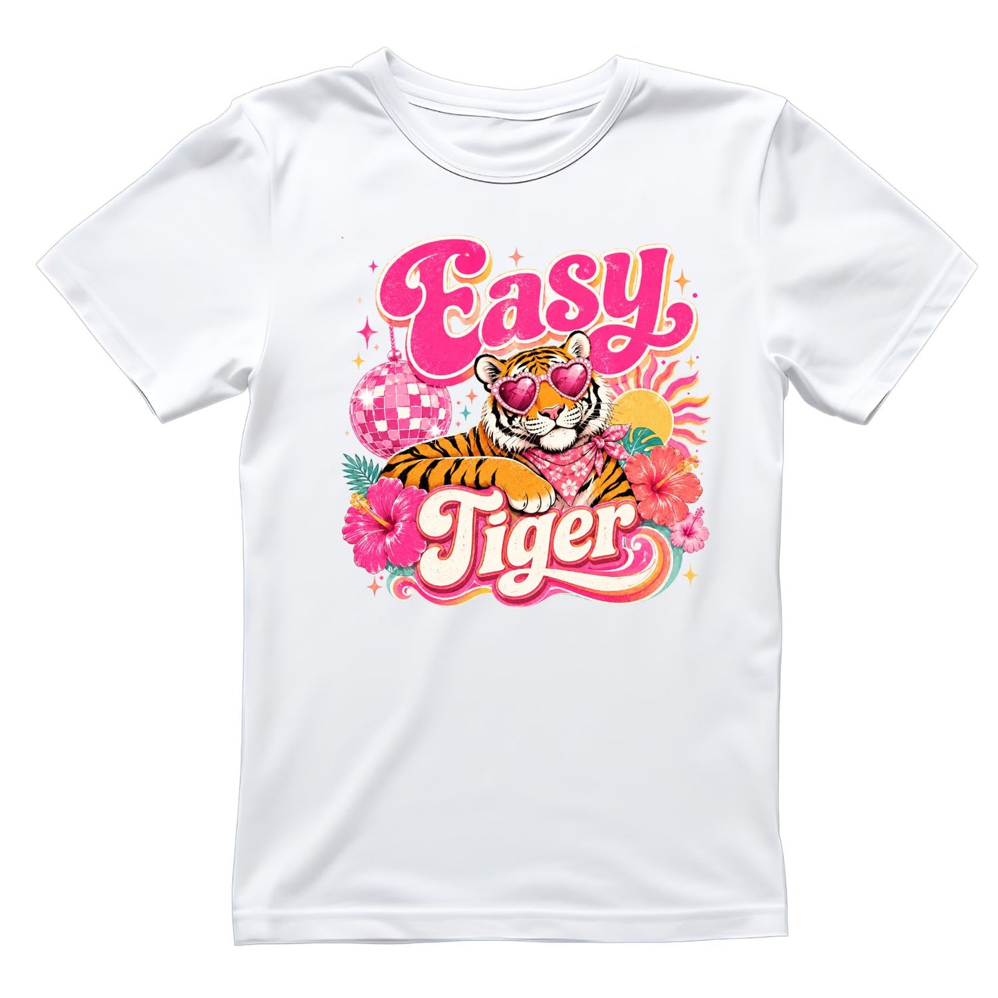 East Tiger Glam T-Shirt | Summer Graphic Tee | Beach Shirt