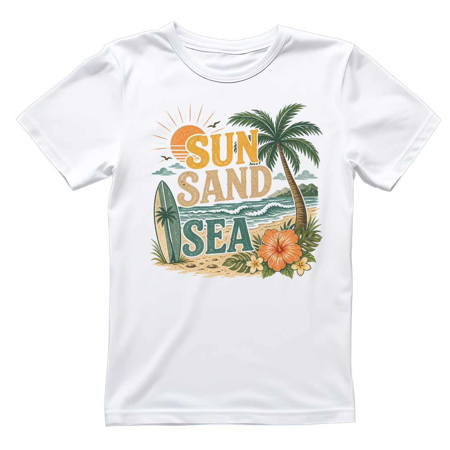 Sun Sand Sea T-Shirt | Summer Graphic Tee | Beach Shirt