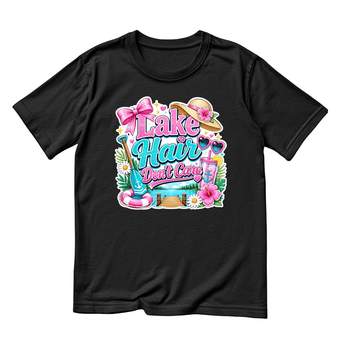 Lake Hair Don’t Care T-Shirt | Summer Graphic Tee | Beach Shirt