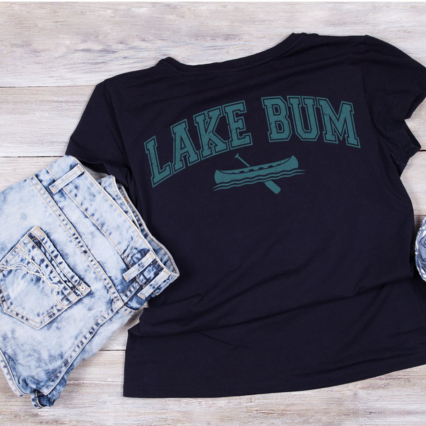 Lake Bum Canoe T-Shirt | Summer Graphic Tee | Beach Shirt