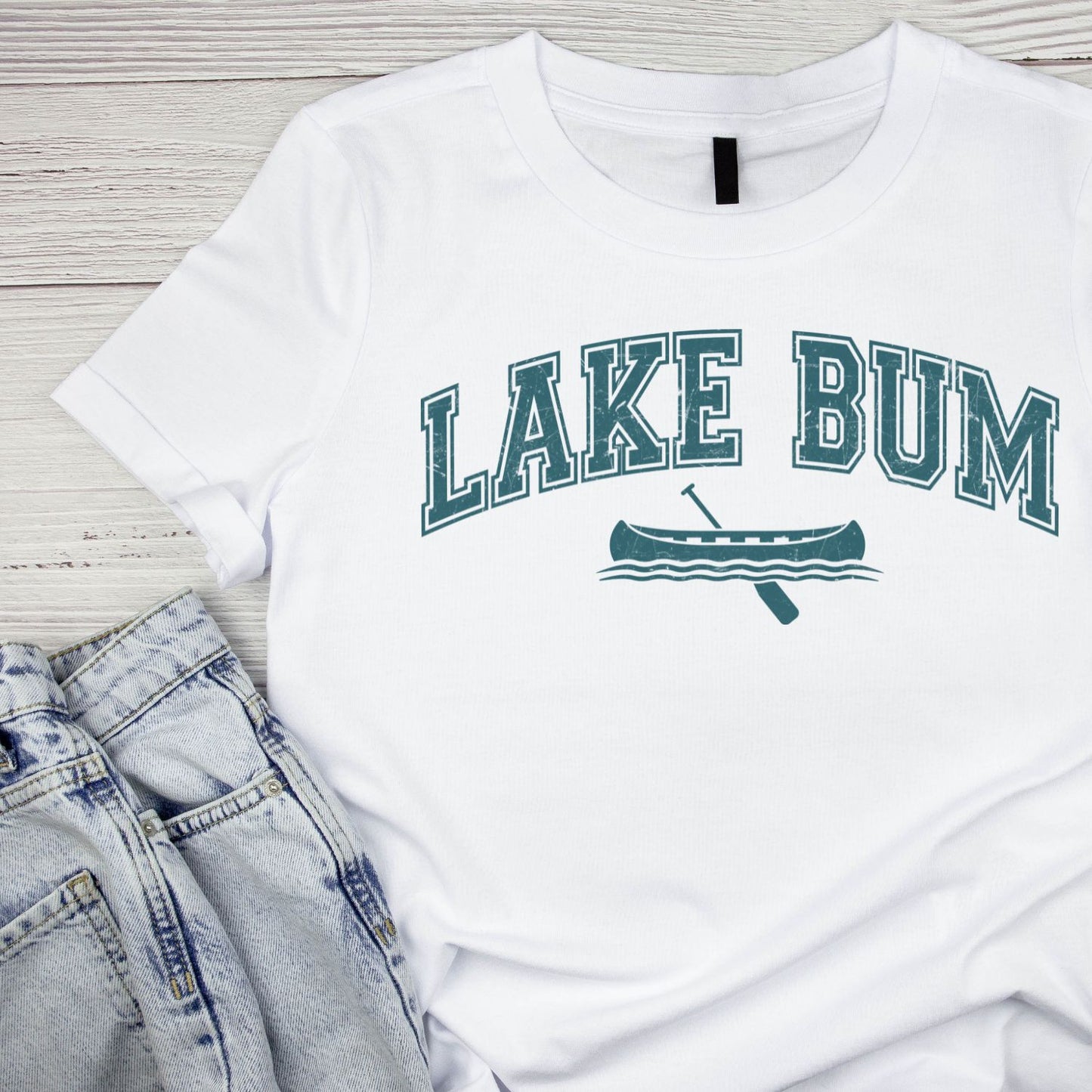 Lake Bum Canoe T-Shirt | Summer Graphic Tee | Beach Shirt