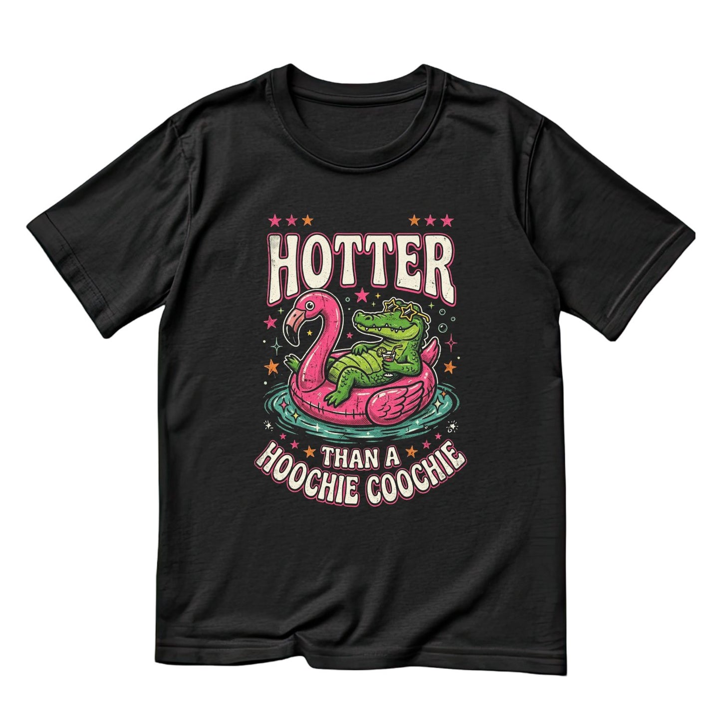 Hotter Than A Hoochie Coochie Crocodile T-Shirt | Summer Graphic Tee | Beach Shirt