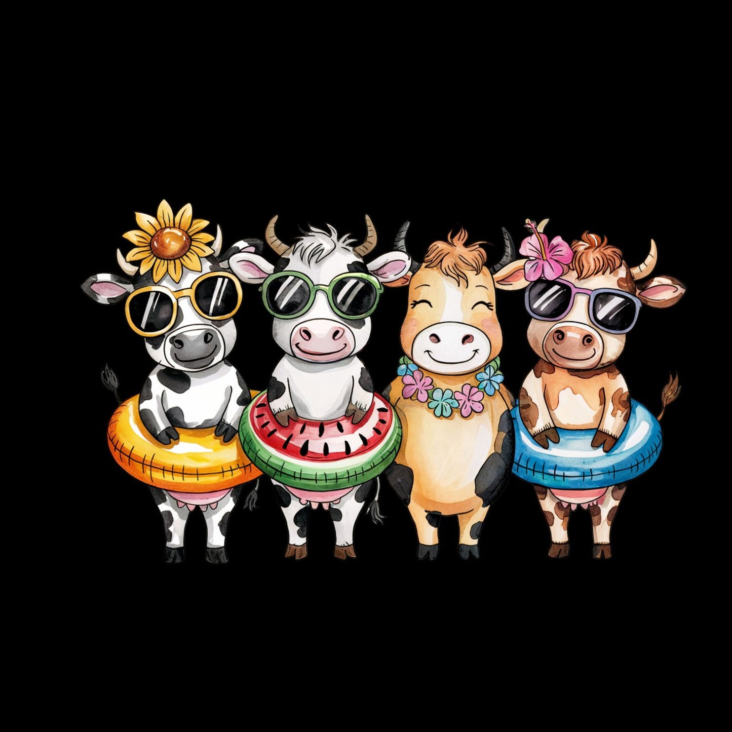 Summer Cows Heading To The Beach T-Shirt | Summer Graphic Tee | Beach Shirt