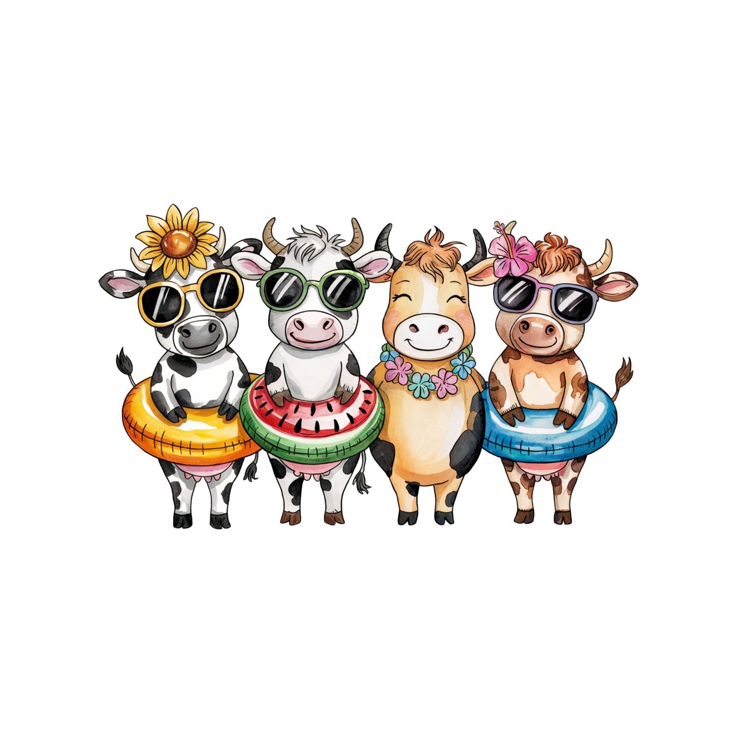 Summer Cows Heading To The Beach T-Shirt | Summer Graphic Tee | Beach Shirt