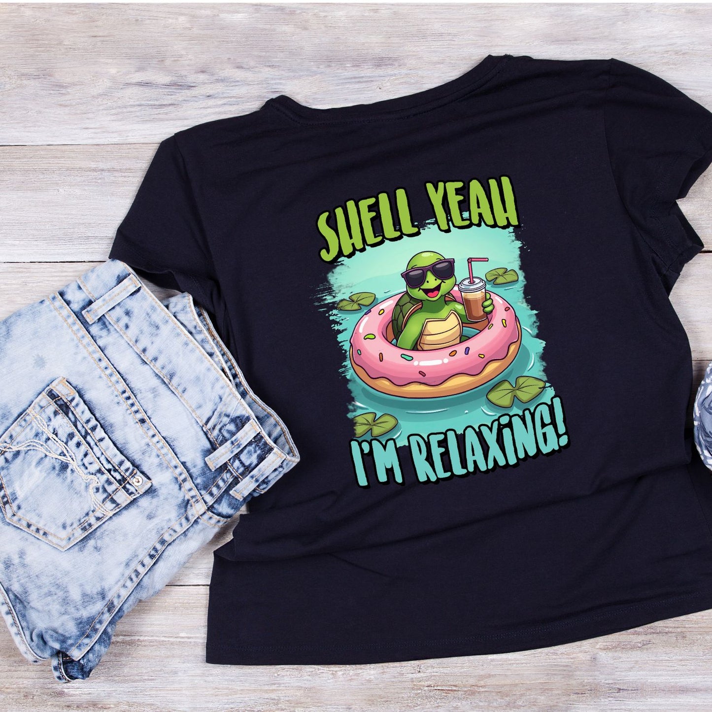 Shell Yeah I’m Relaxing Turtle T-Shirt | Summer Graphic Tee | Beach Shirt