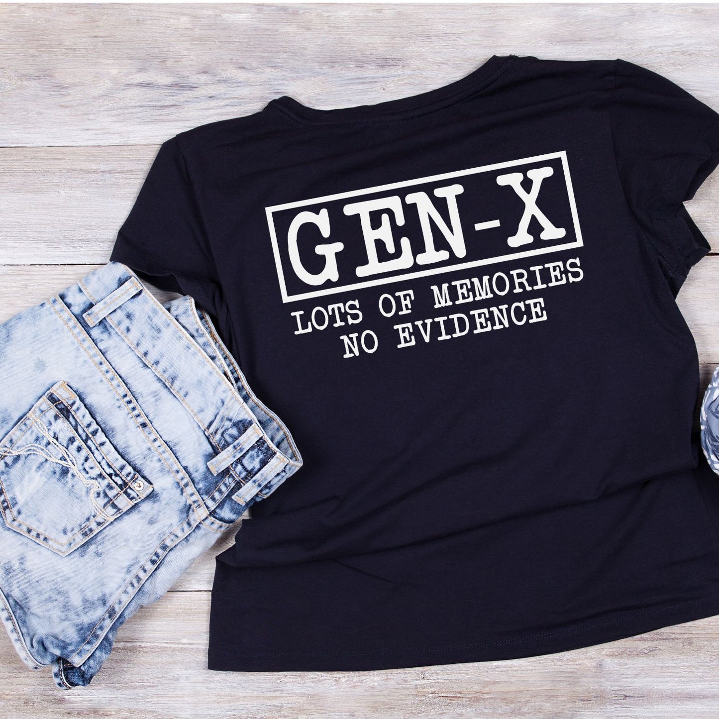 GEN-X Lots of Memories No Evidence T-Shirt | Retro Graphic Tee | Vintage Shirt