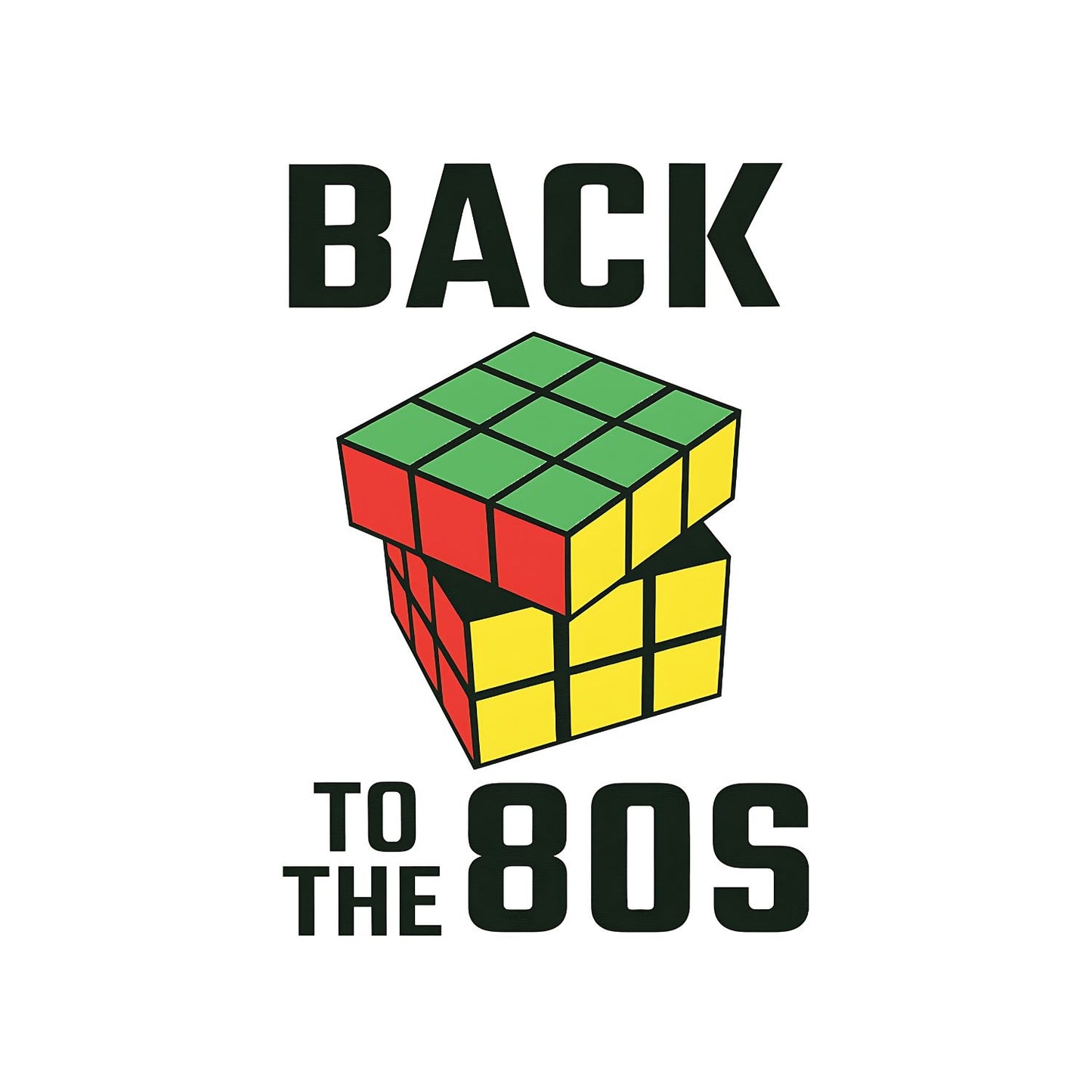 Back To The 80’s Cube T-Shirt | Retro Graphic Tee | Vintage Shirt