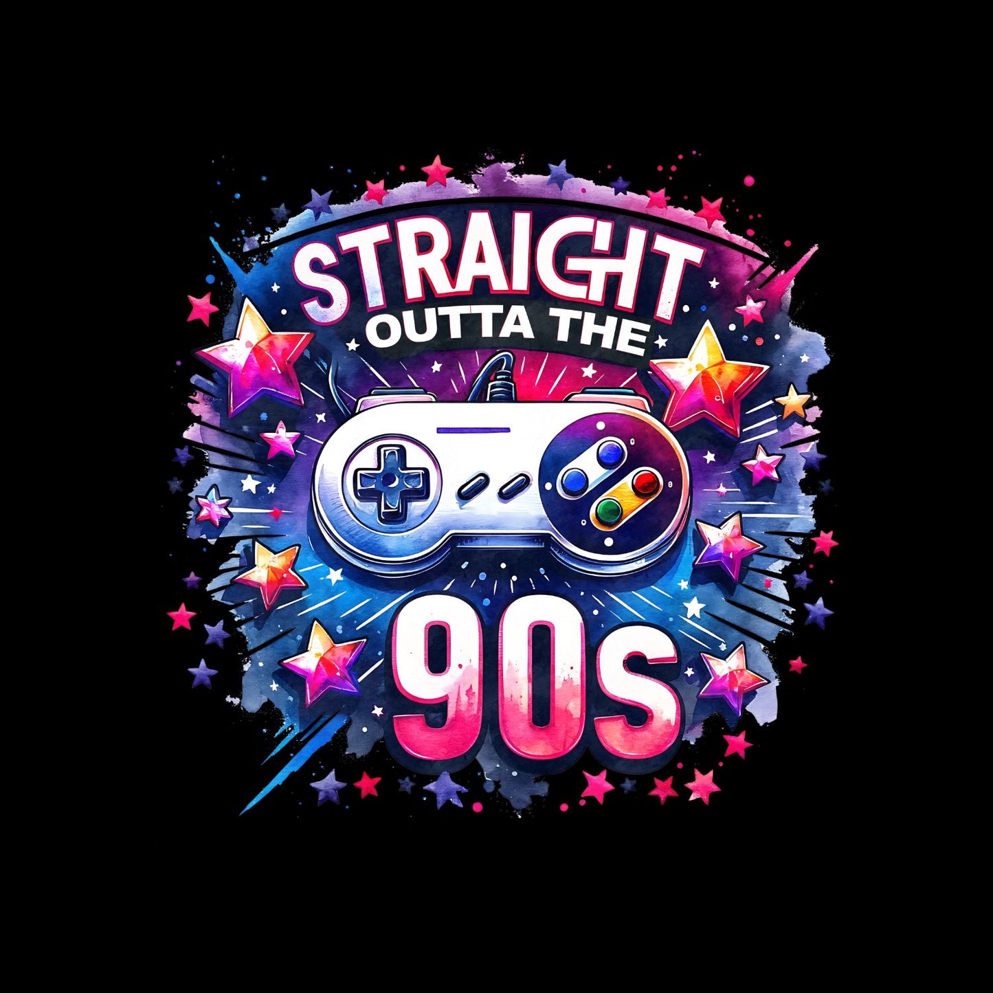 Straight Outta The 90’s Gaming T-Shirt | Retro Graphic Tee | Vintage Shirt