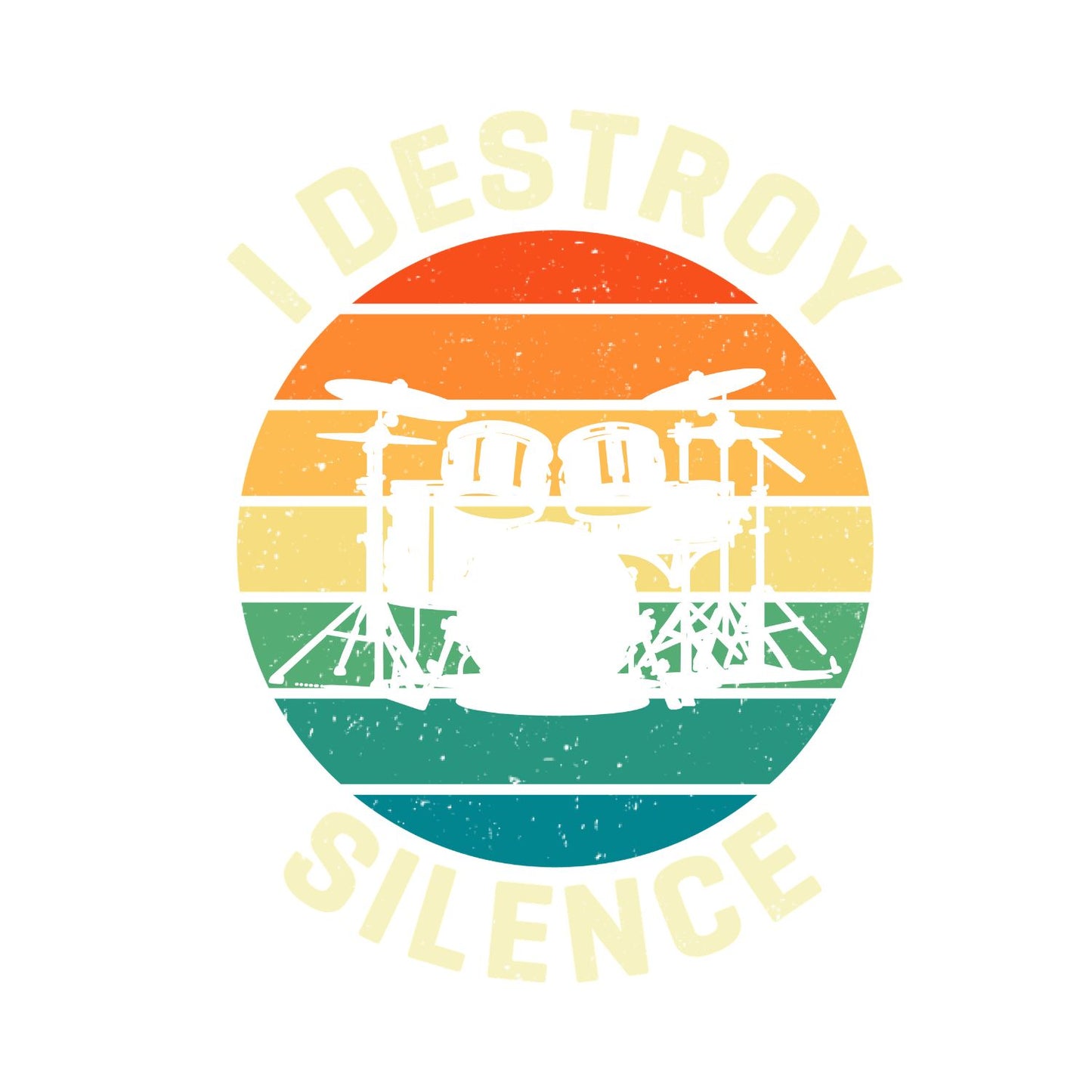 I Destroy Silence Drum T-Shirt| Music | Songs | Band| Graphic Tee